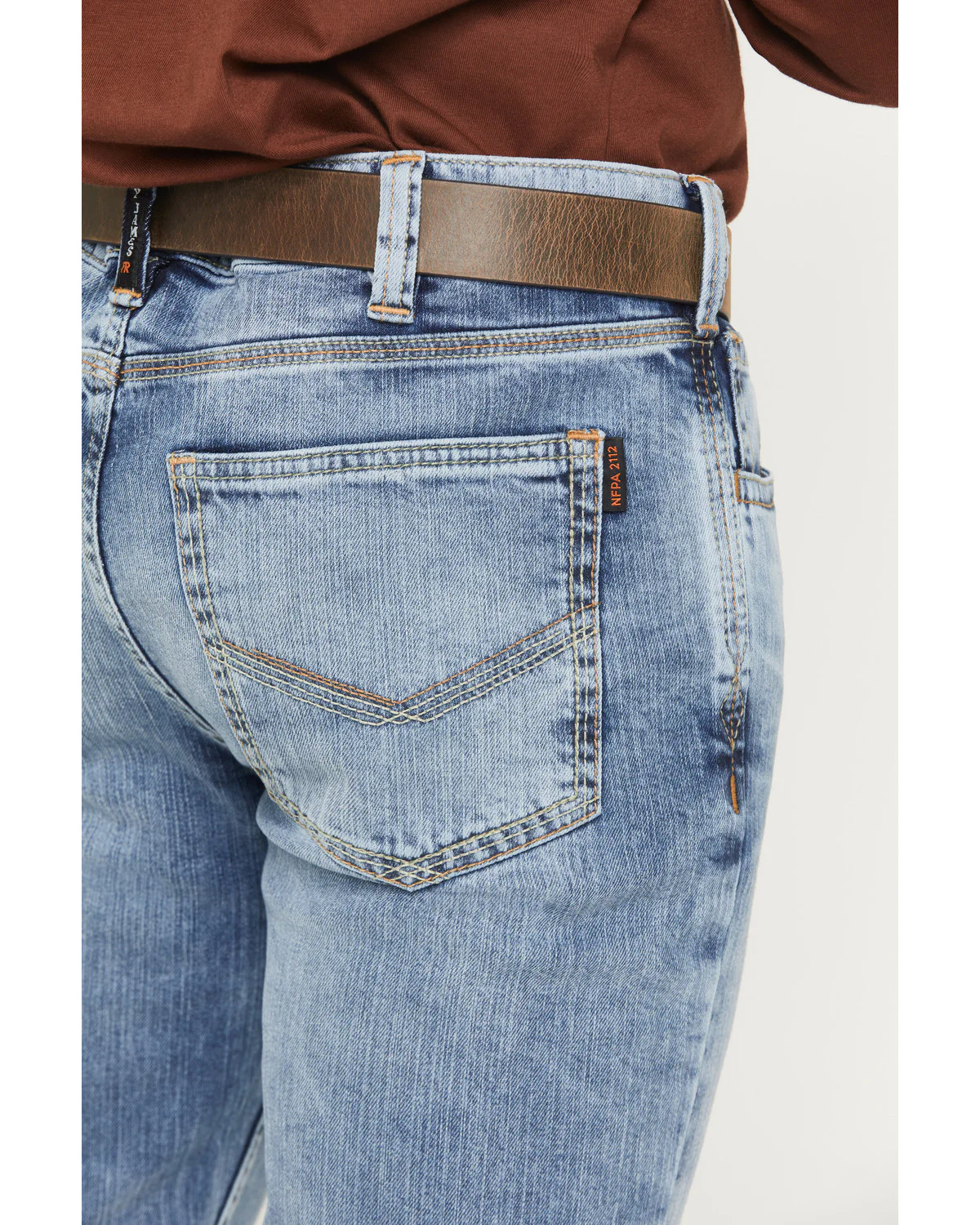 Cody James Men's FR Clover Leaf Wash Slim Straight Stretch Denim Jeans - Image 4