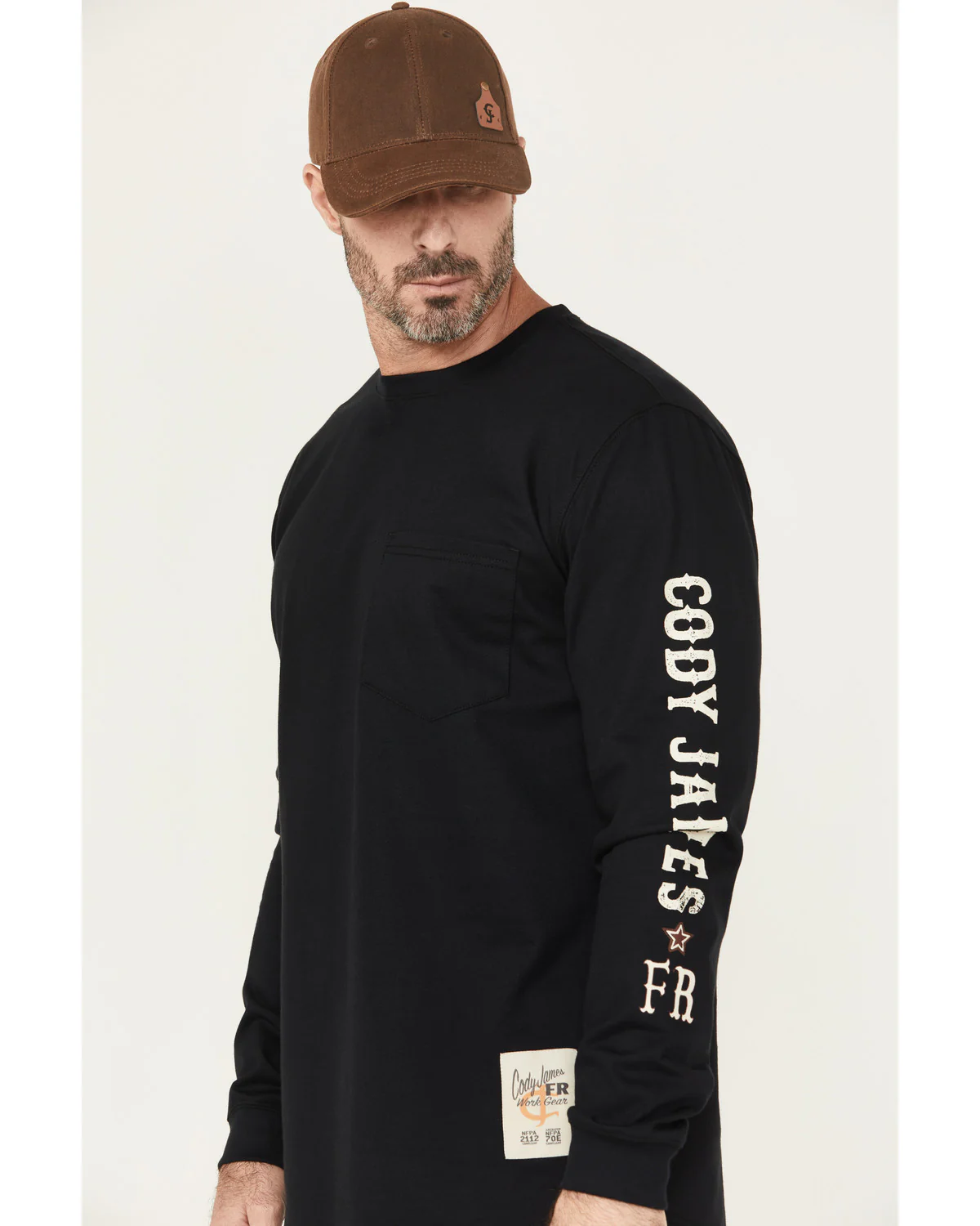 Cody James Men's FR Flaming Skull Long Sleeve Graphic Work T-Shirt - Image 3