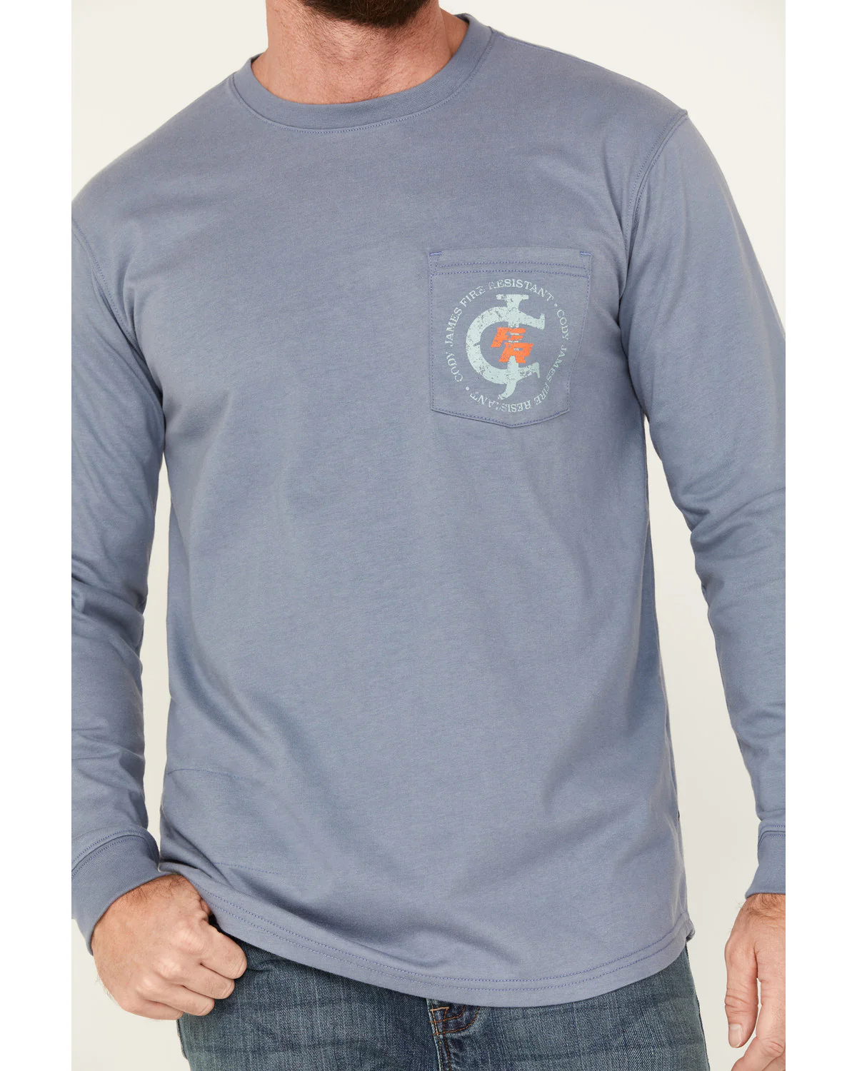 Cody James Men's FR Long Sleeve Pocket Graphic Work T-Shirt - Image 3