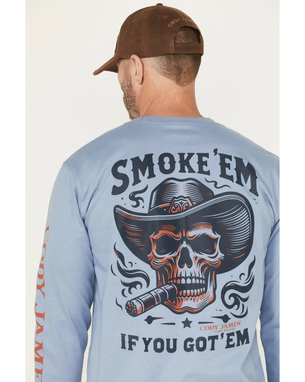 Cody James Men's FR Smoke Em Long Sleeve Graphic Work T-Shirt - Image 4