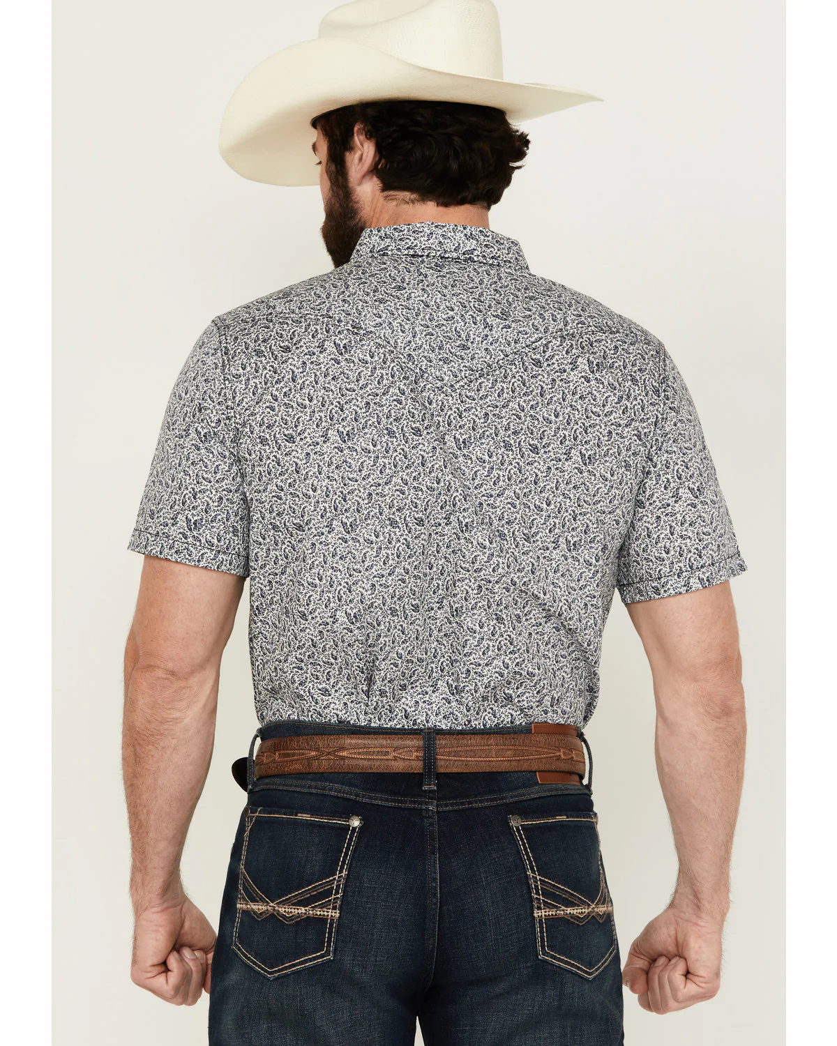 Cody James Men's Graffiti Floral Print Short Sleeve Snap Western Shirt - Image 4