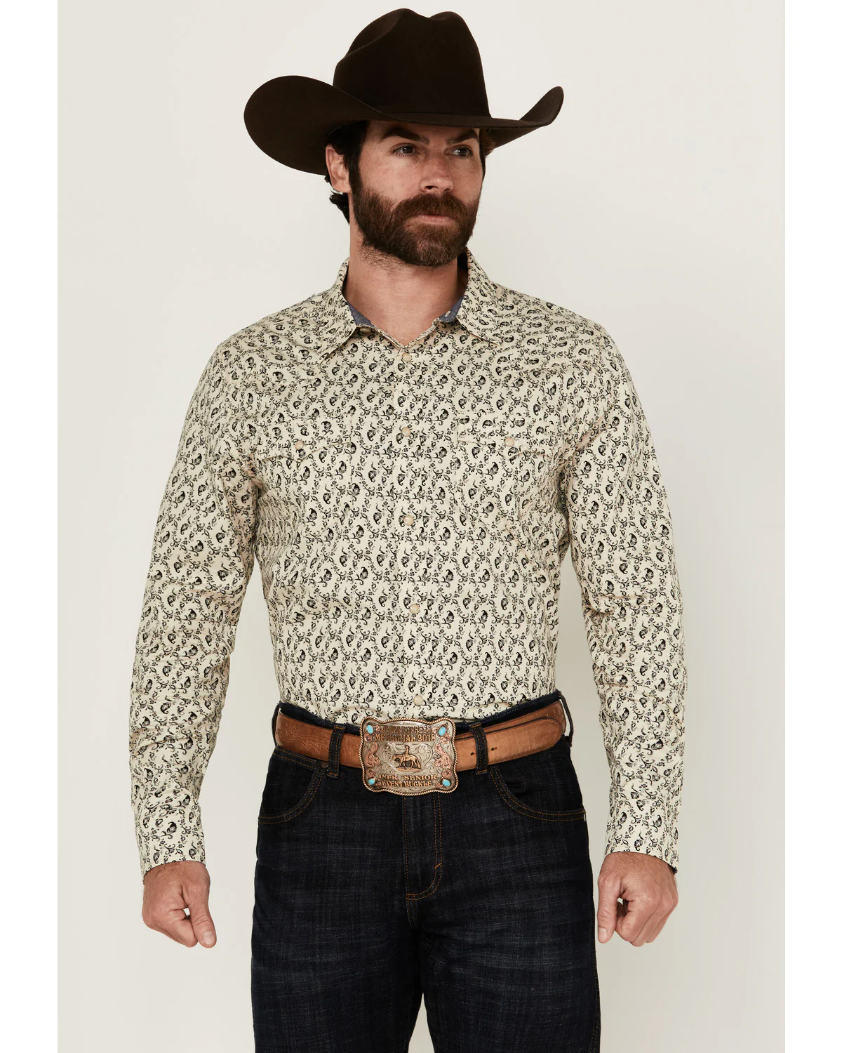 Cody James Men's Gravity Paisley Print Long Sleeve Snap Western Shirt