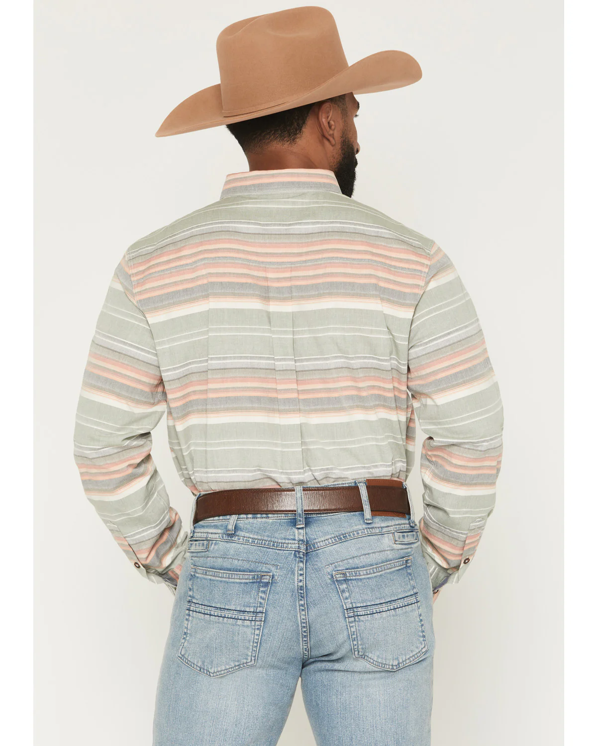 Cody James Men's Harlan Striped Print Long Sleeve Button-Down Western Shirt - Image 4