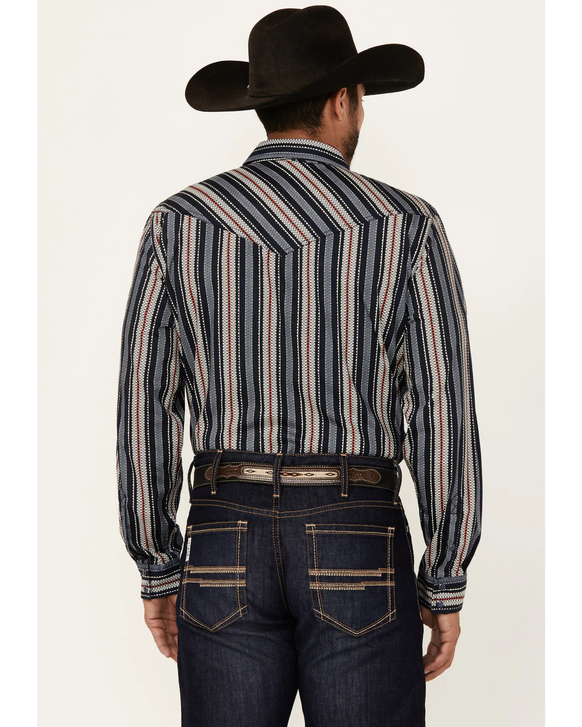 Cody James Men's Harvest Striped Long Sleeve Snap Western Shirt - Image 4