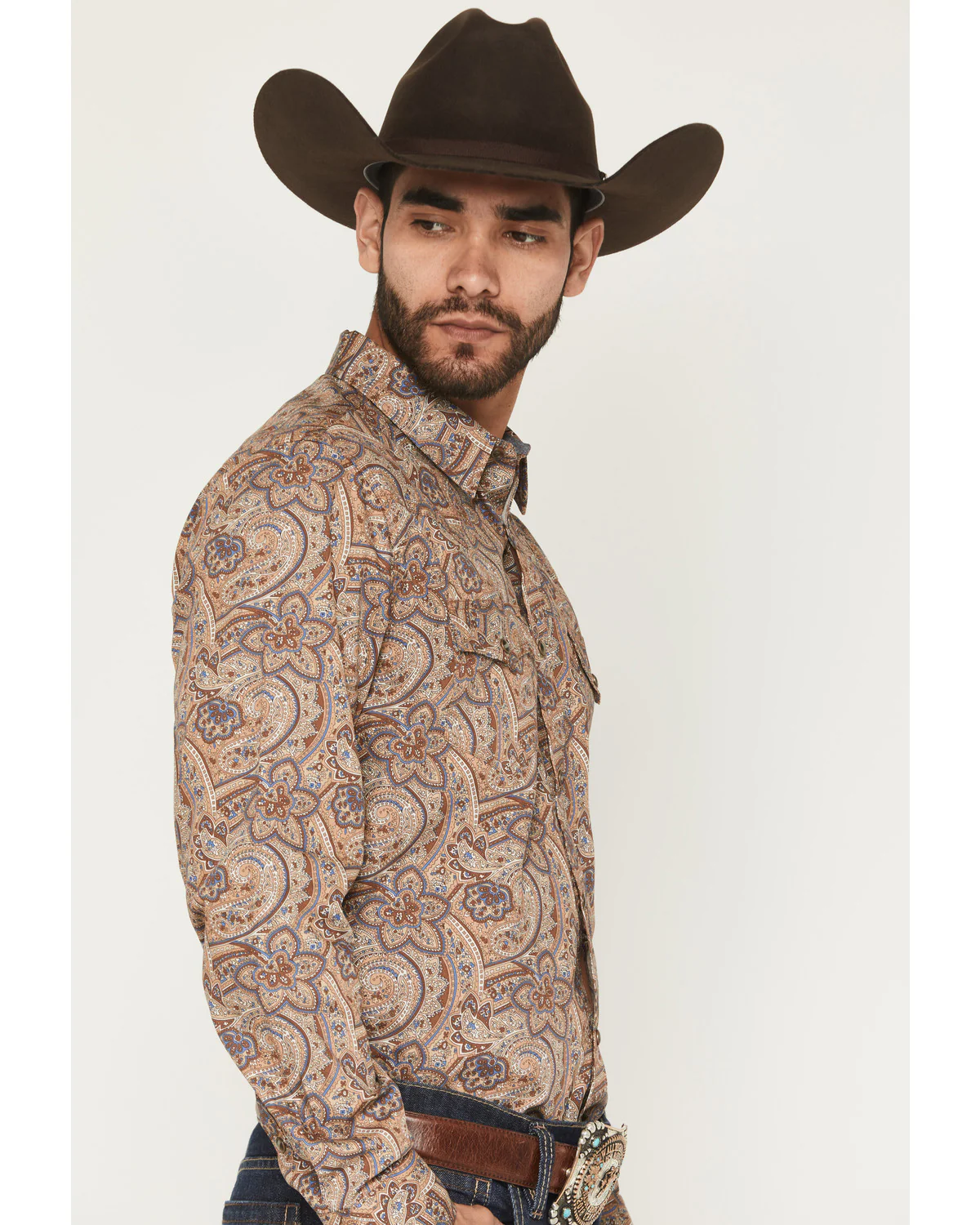 Cody James Men's Jensen Paisley Print Long Sleeve Snap Western Shirt - Image 2