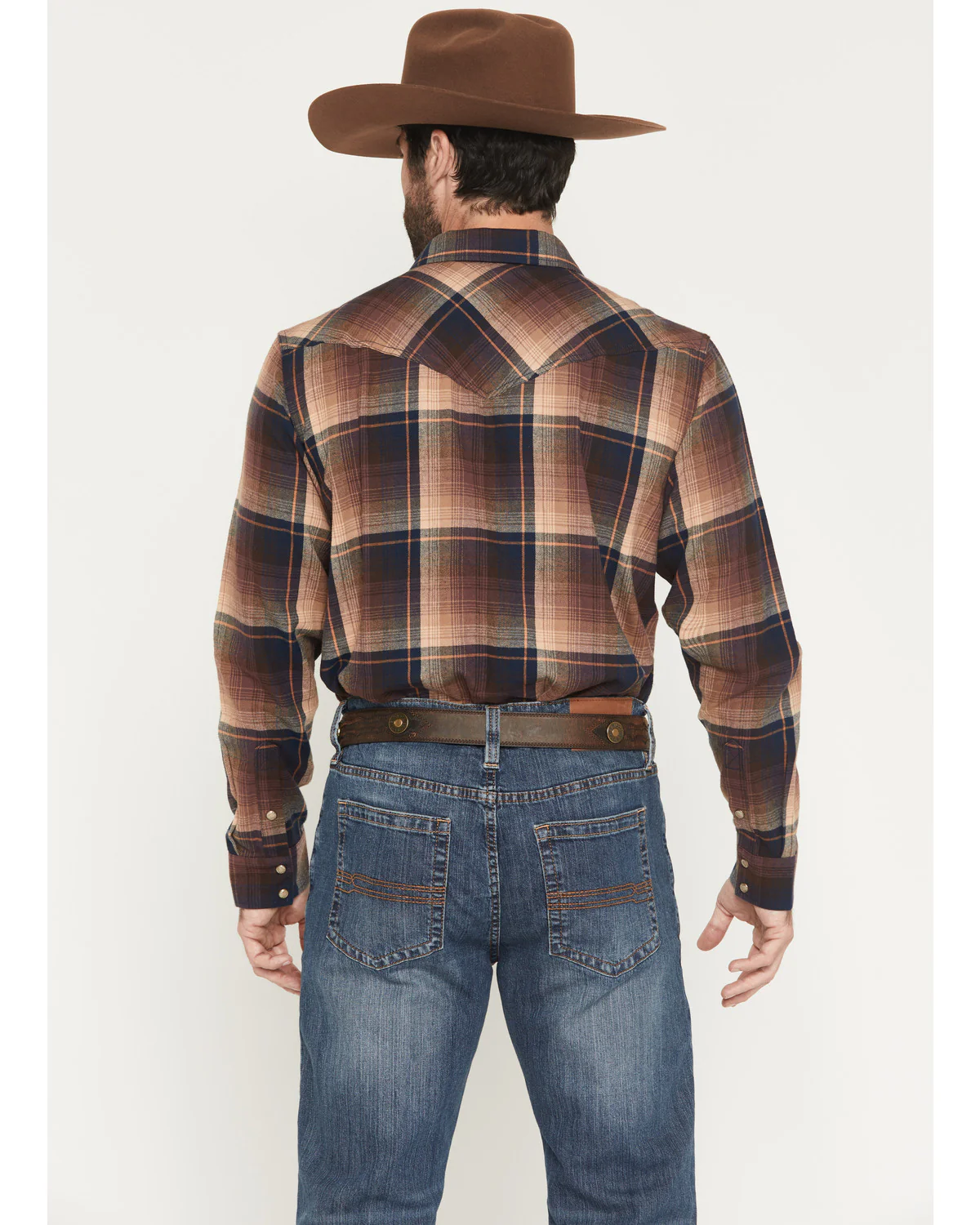 Cody James Men's Label Plaid Print Long Sleeve Snap Flannel Shirt - Image 4