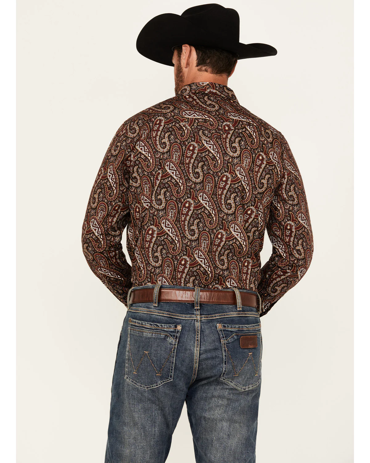 Cody James Men's Leo Paisley Print Long Sleeve Snap Western Shirt - Image 4