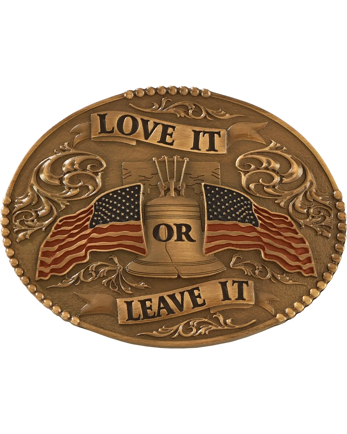 Cody James Men's Love It or Leave It with American Flag Belt Buckle