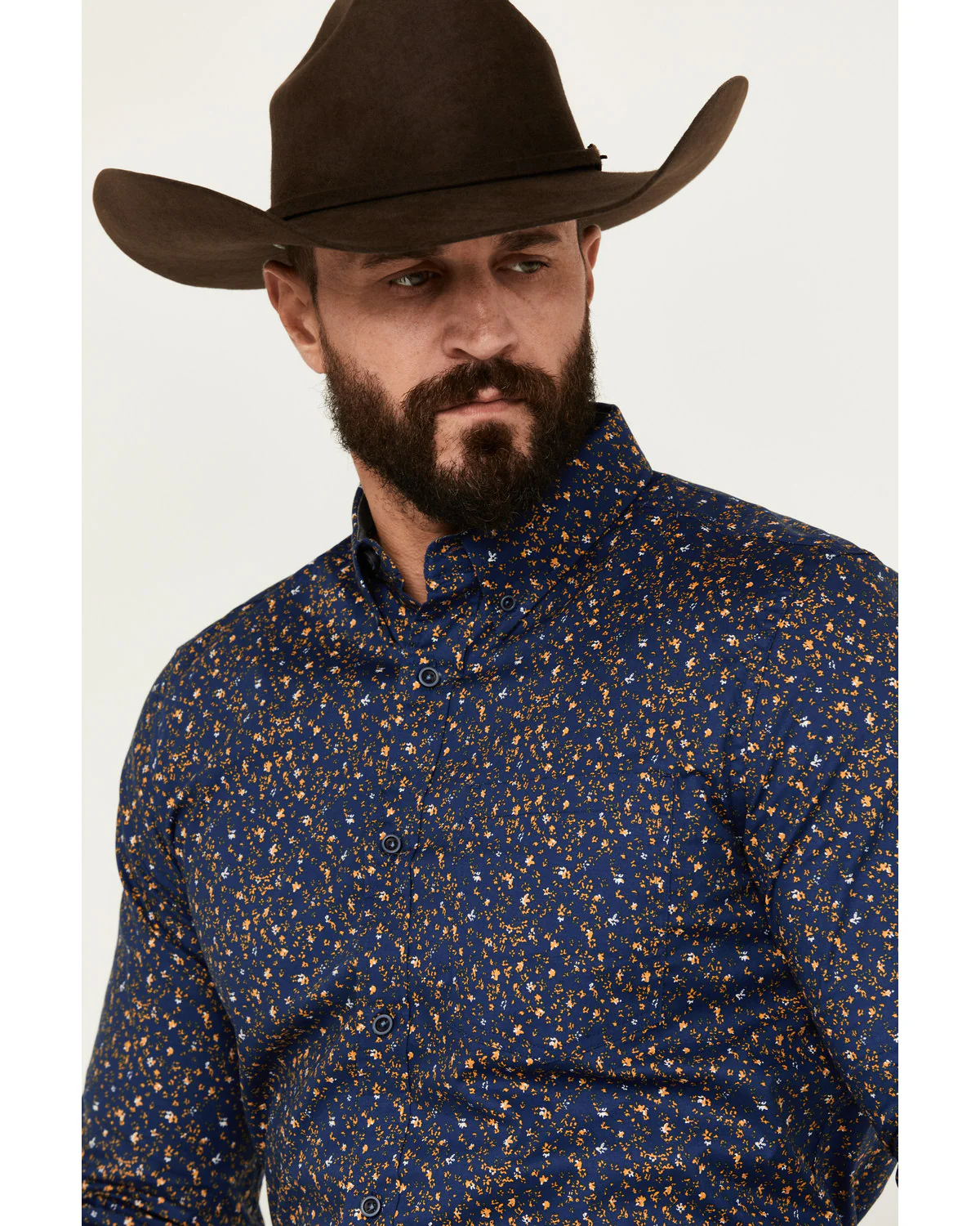 Cody James Men's Meadowlark Floral Print Long Sleeve Button-Down Stretch Western Shirt - Image 2