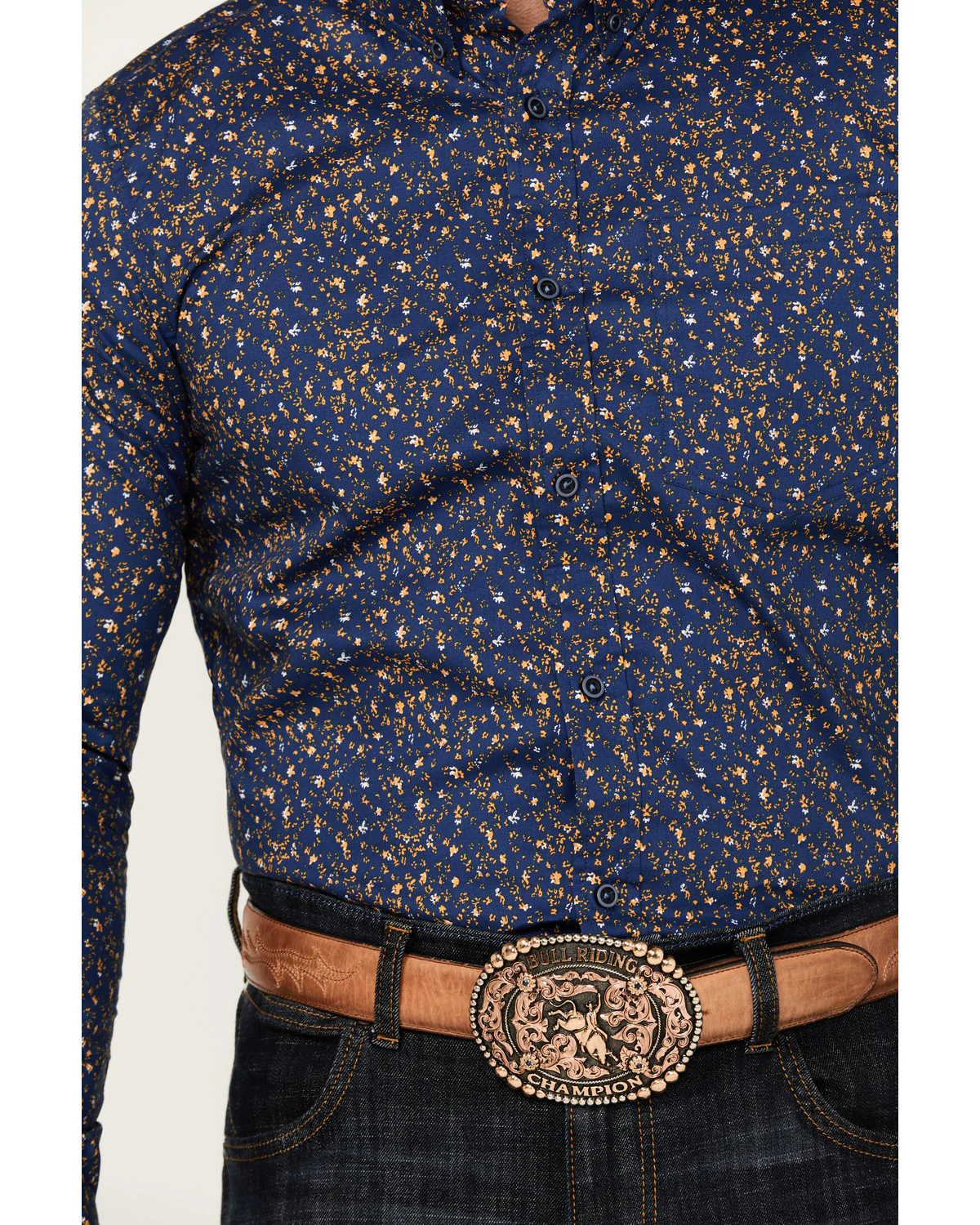 Cody James Men's Meadowlark Floral Print Long Sleeve Button-Down Stretch Western Shirt - Image 3