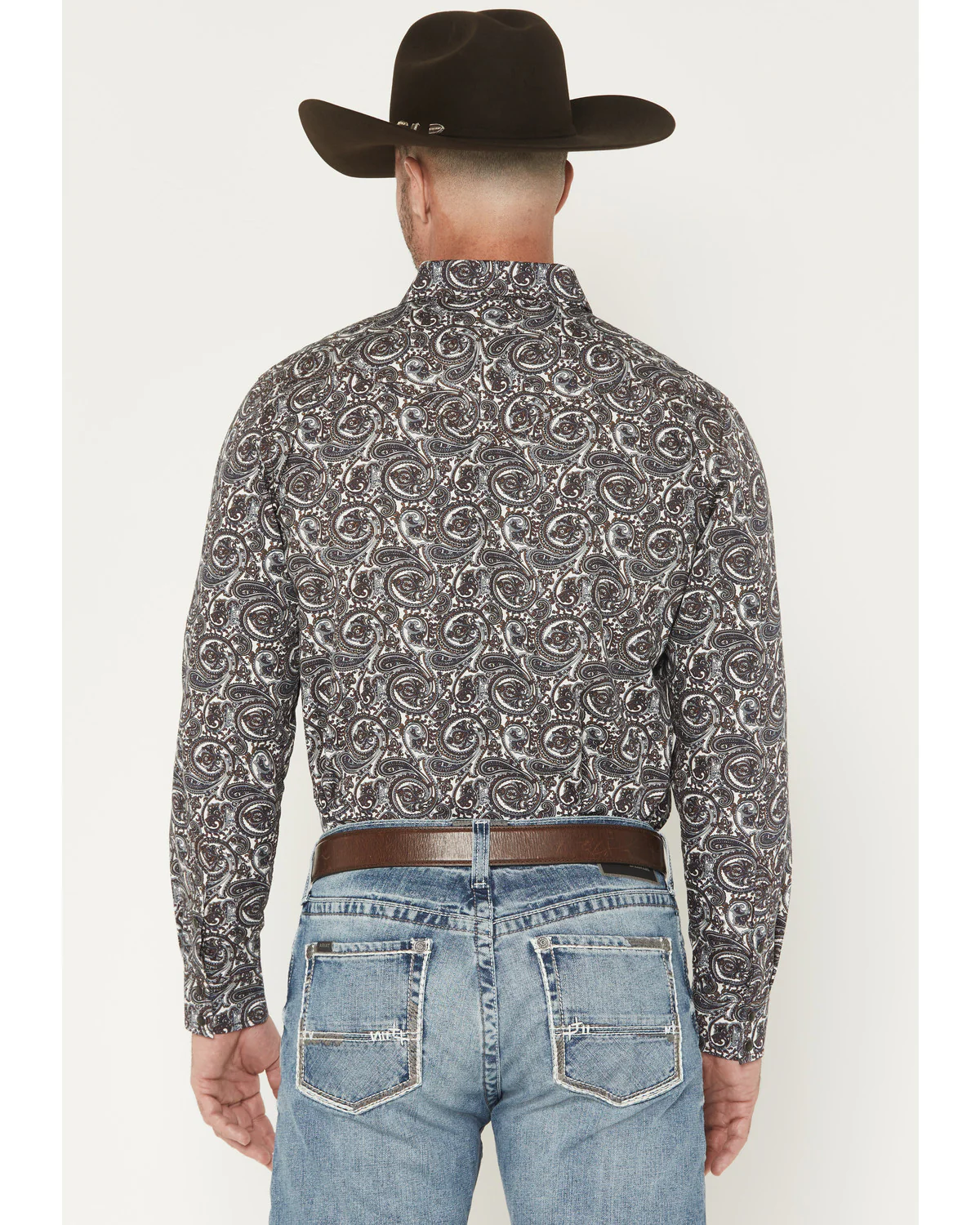 Cody James Men's Mountain Ranger Paisley Print Long Sleeve Snap Western Shirt - Image 4