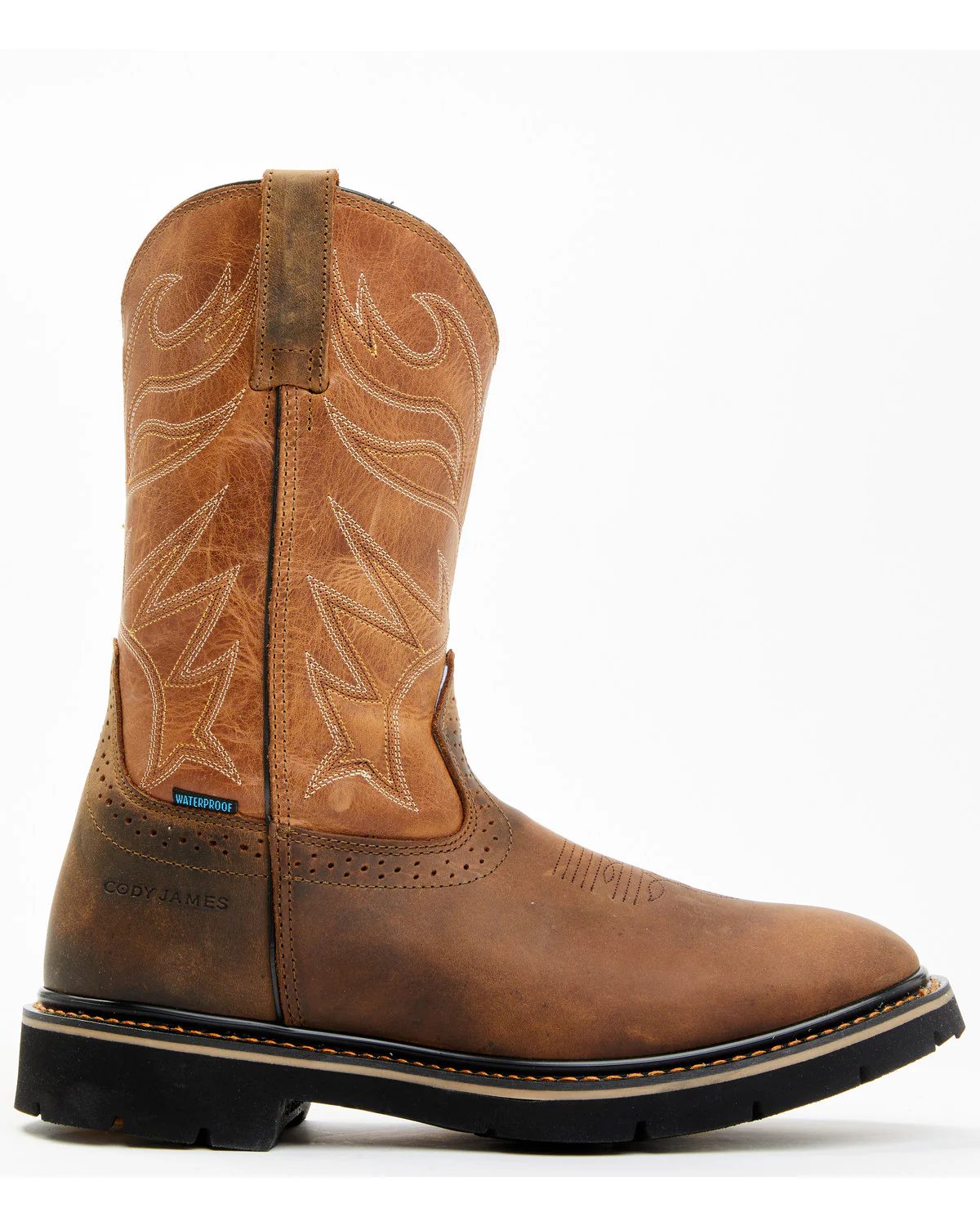 Cody James Men's Mustang Pull-On Waterproof Work Boots - Soft Toe - Image 2