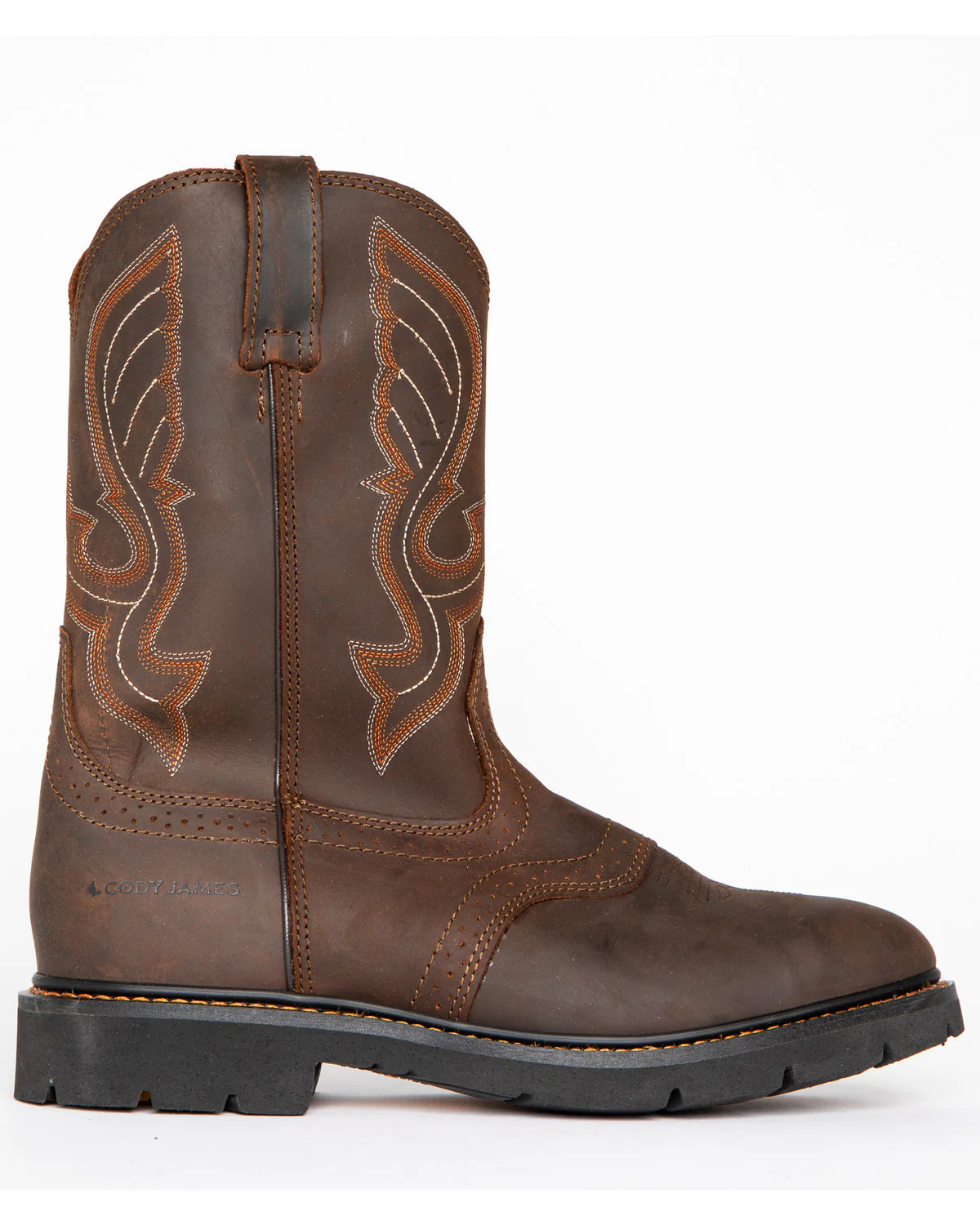 Cody James Men's Mustang Western Pull-On Work Boots - Soft Toe - Image 2