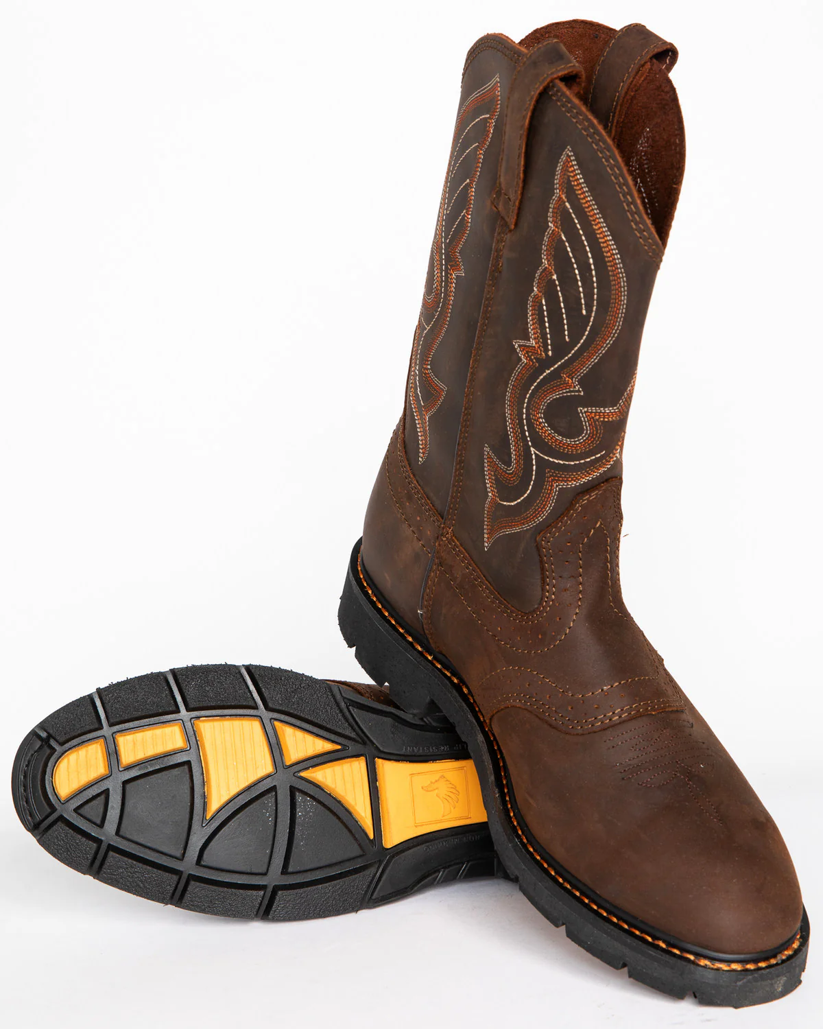Cody James Men's Mustang Western Pull-On Work Boots - Soft Toe - Image 5