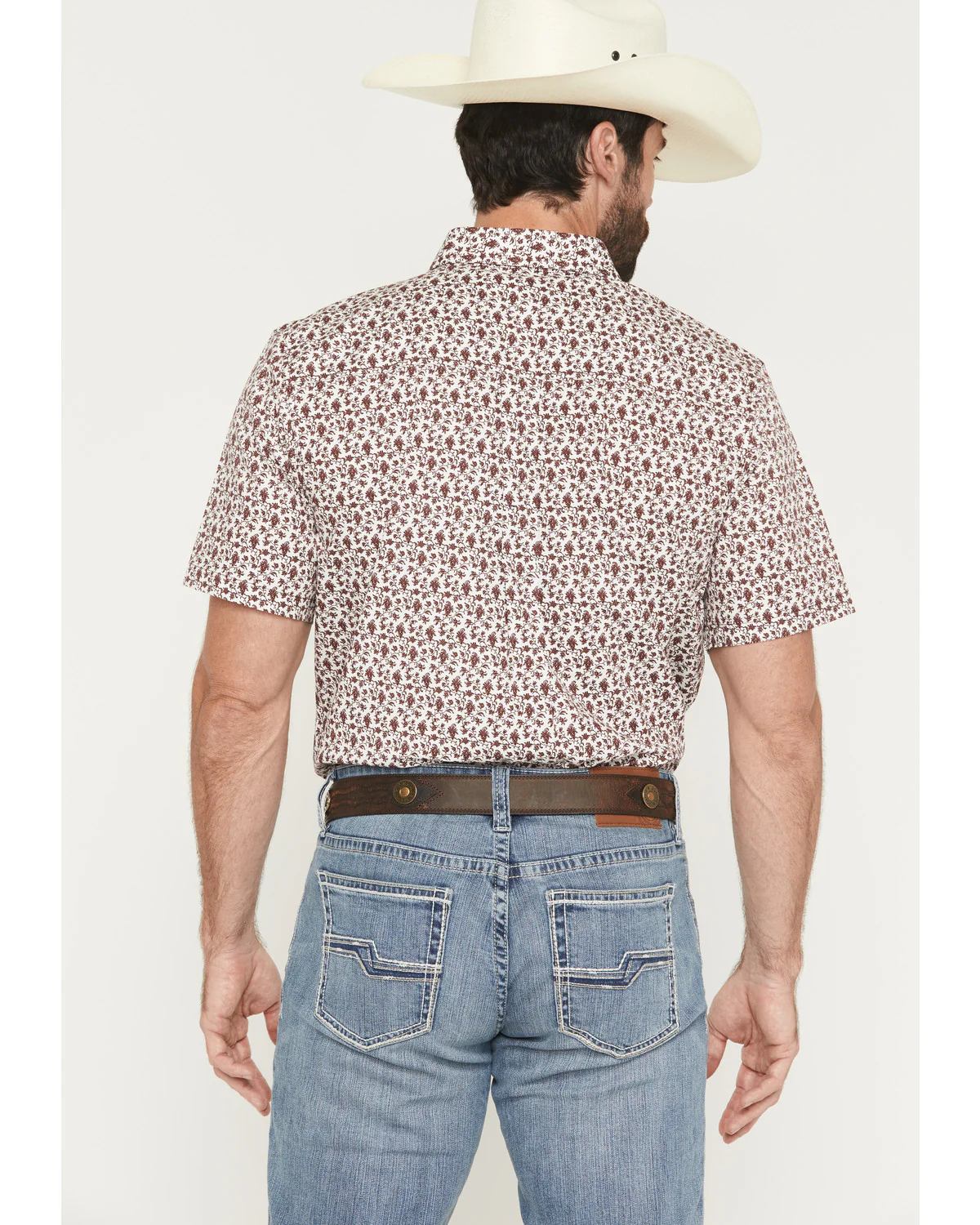 Cody James Men's Neon Moon Floral Print Short Sleeve Button-Down Stretch Western Shirt - Image 4