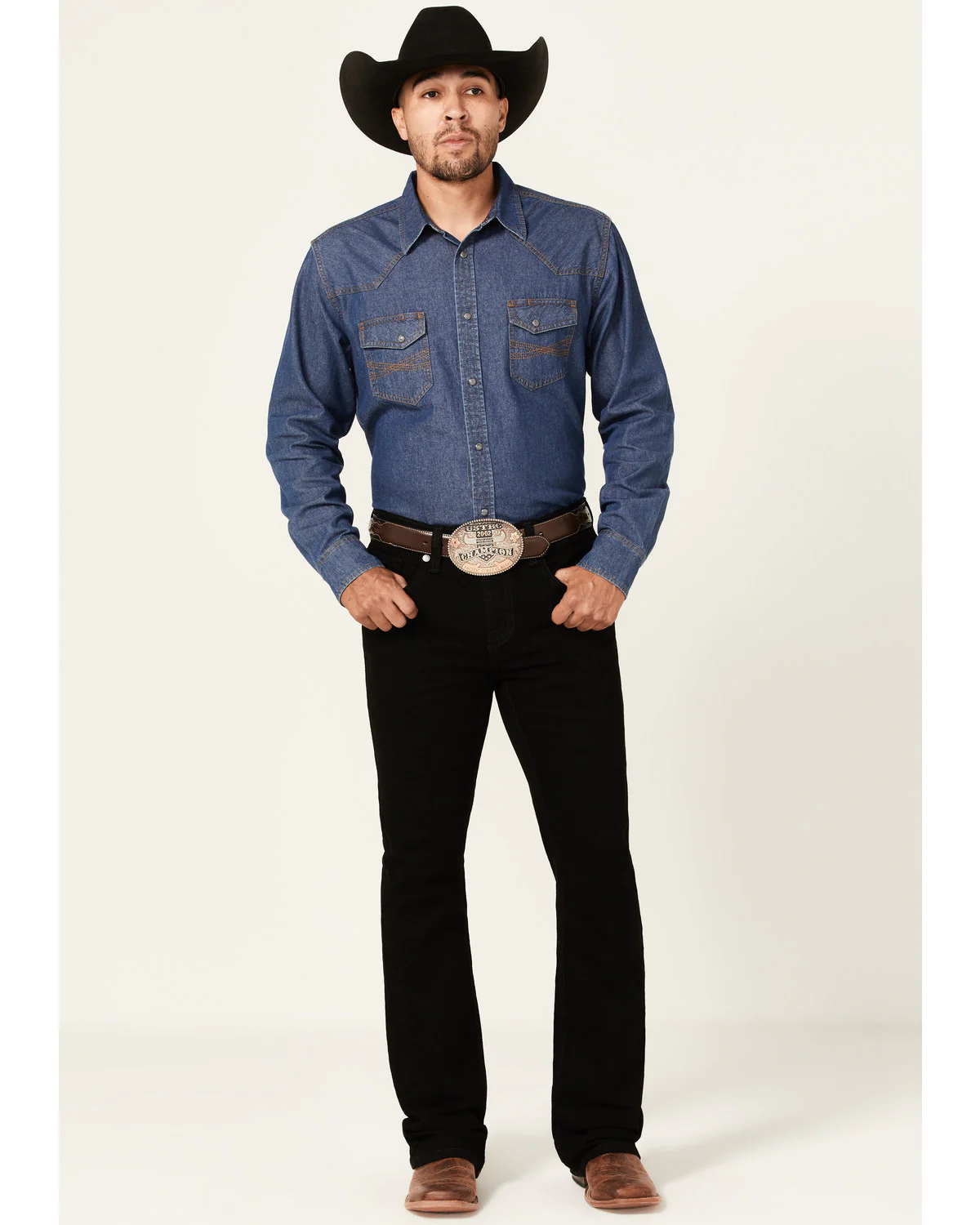 Cody James Men's Night Rider Wash Wyatt Slim Bootcut Stretch Denim Jeans