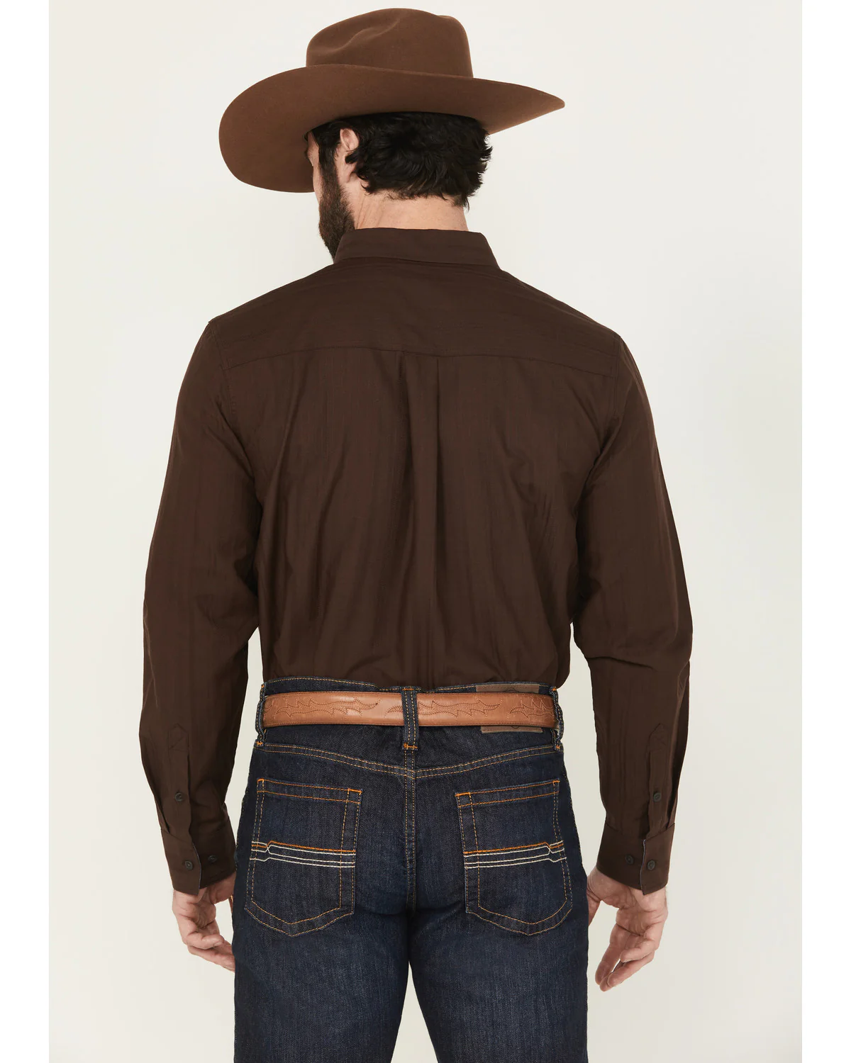 Cody James Men's Old West Tonal Striped Print Long Sleeve Button-Down Western Shirt - Image 4