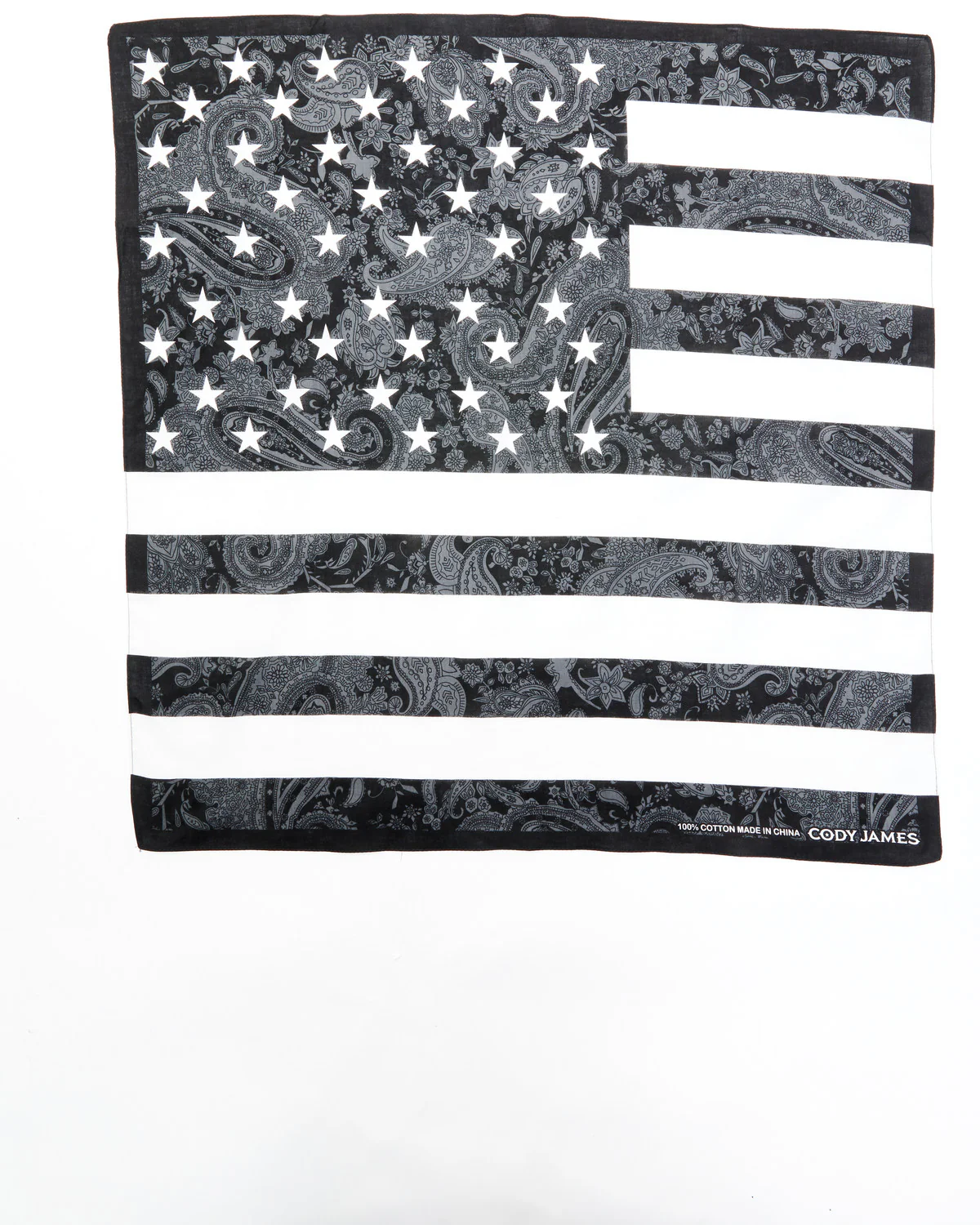 Cody James Men's Paisley Americana Flag Bandana - Image 3