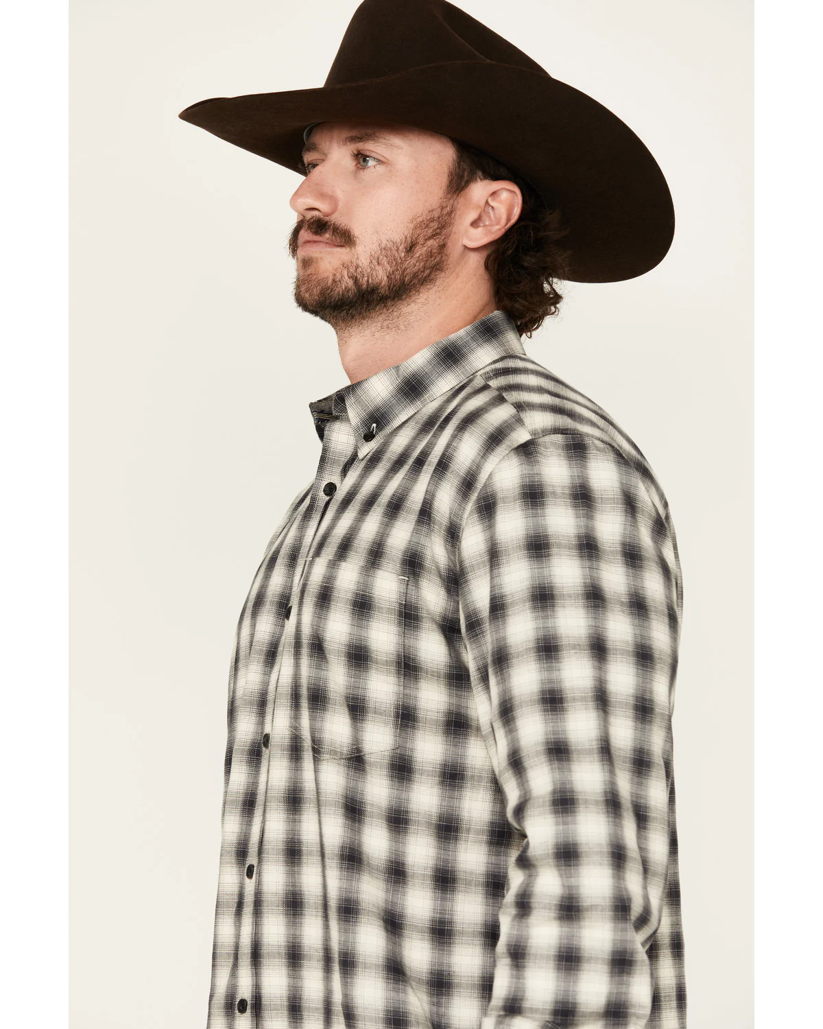 Cody James Men's Palamino Plaid Print Long Sleeve Button-Down Stretch Western Shirt - Image 2