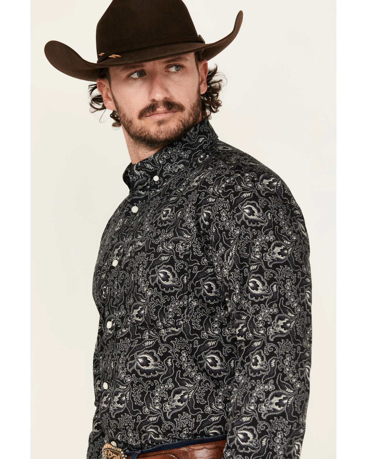 Cody James Men's Parker Paisley Print Long Sleeve Button-Down Stretch Western Shirt - Image 2