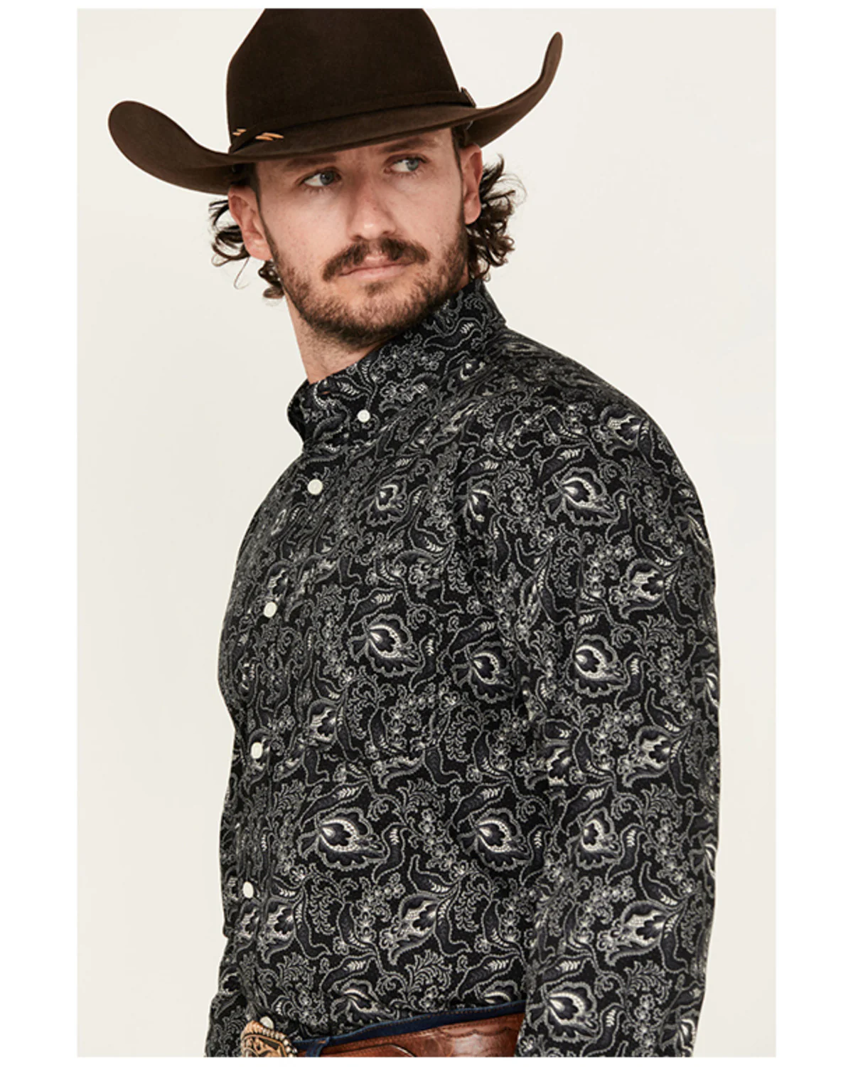 Cody James Men's Parker Paisley Print Long Sleeve Button-Down Stretch Western Shirt - Big - Image 2