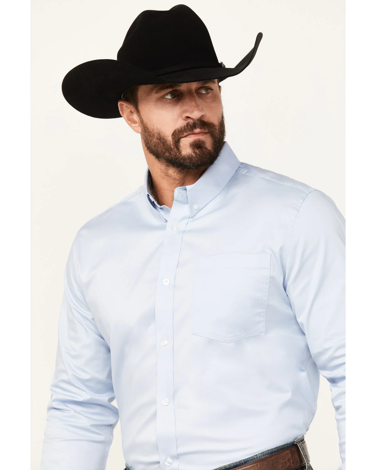 Cody James Men's Performance Twill Solid Long Sleeve Button-Down Western Shirt - Image 2