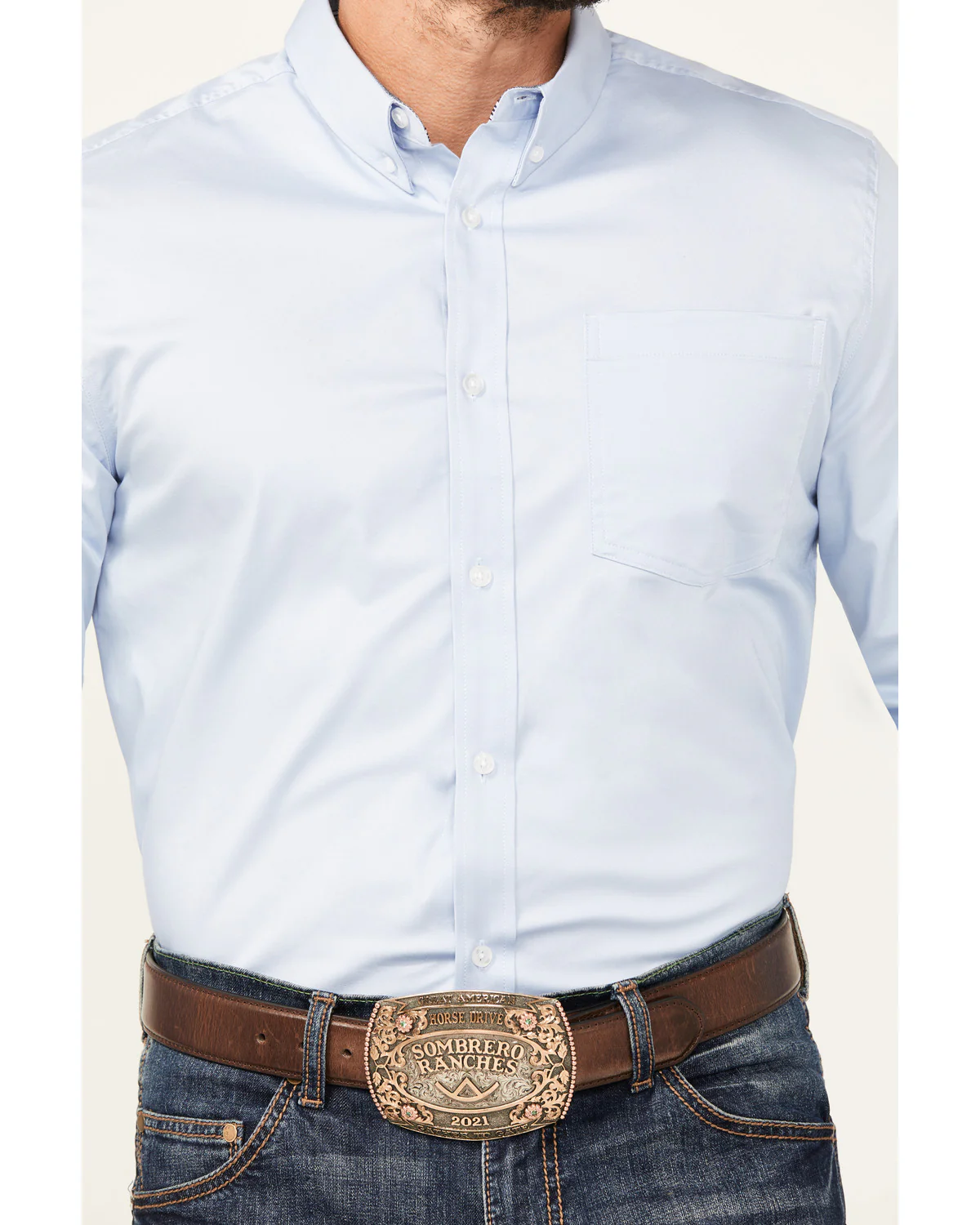 Cody James Men's Performance Twill Solid Long Sleeve Button-Down Western Shirt - Big - Image 3
