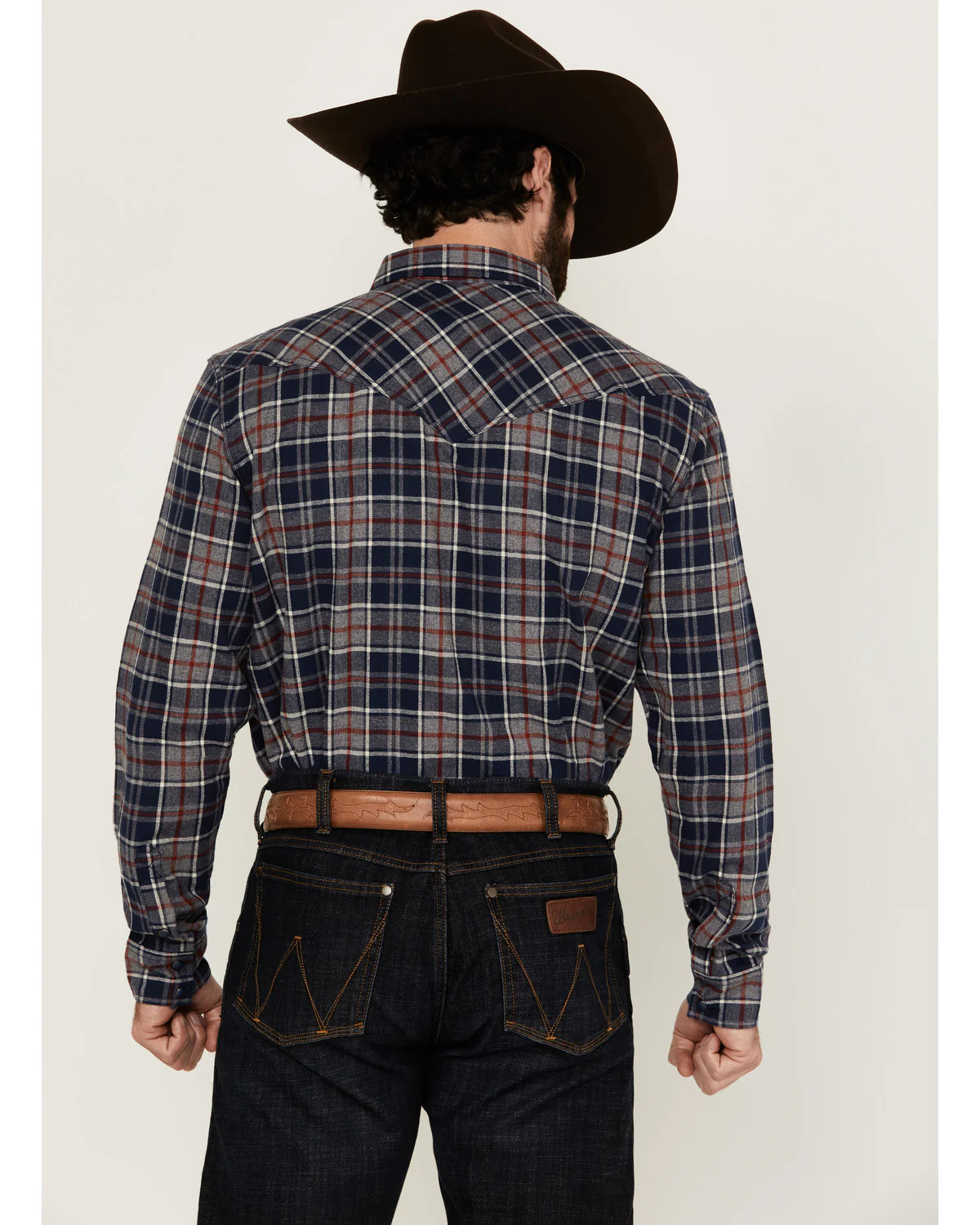 Cody James Men's Poker Plaid Print Long Sleeve Snap Western Shirt - Image 4