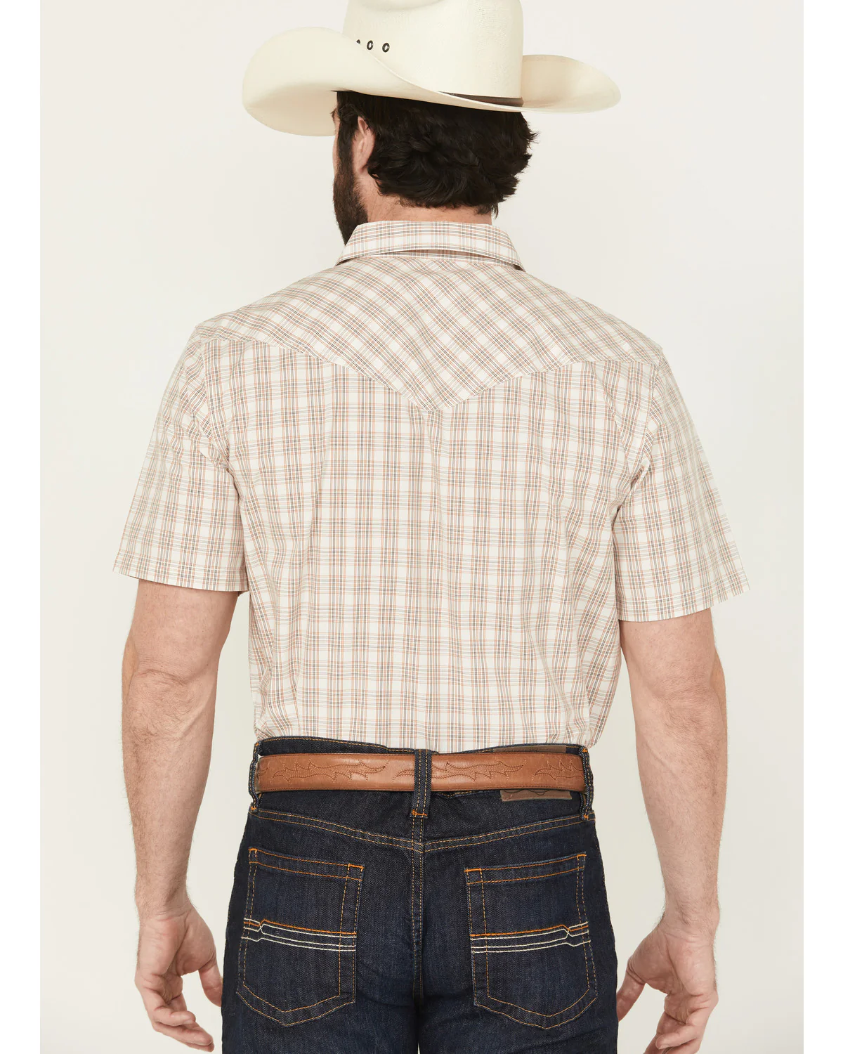 Cody James Men's Rangewear Plaid Print Short Sleeve Snap Western Shirt - Image 4
