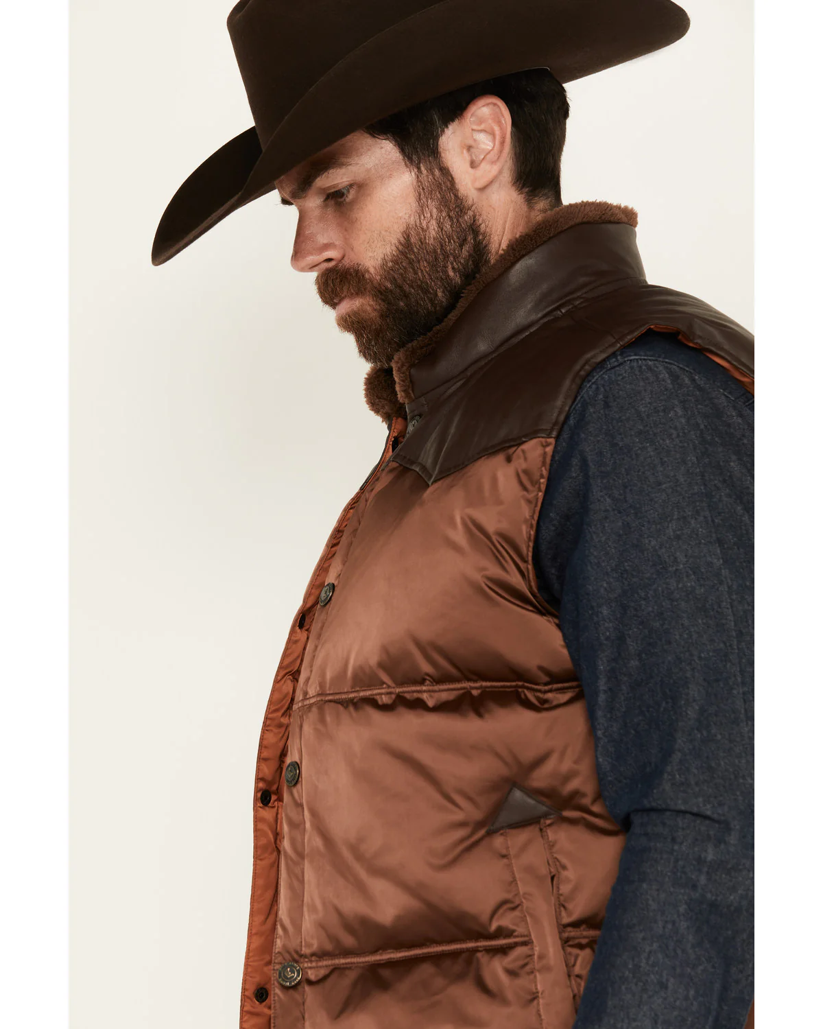Cody James Men's Retro Snap Vest - Image 2