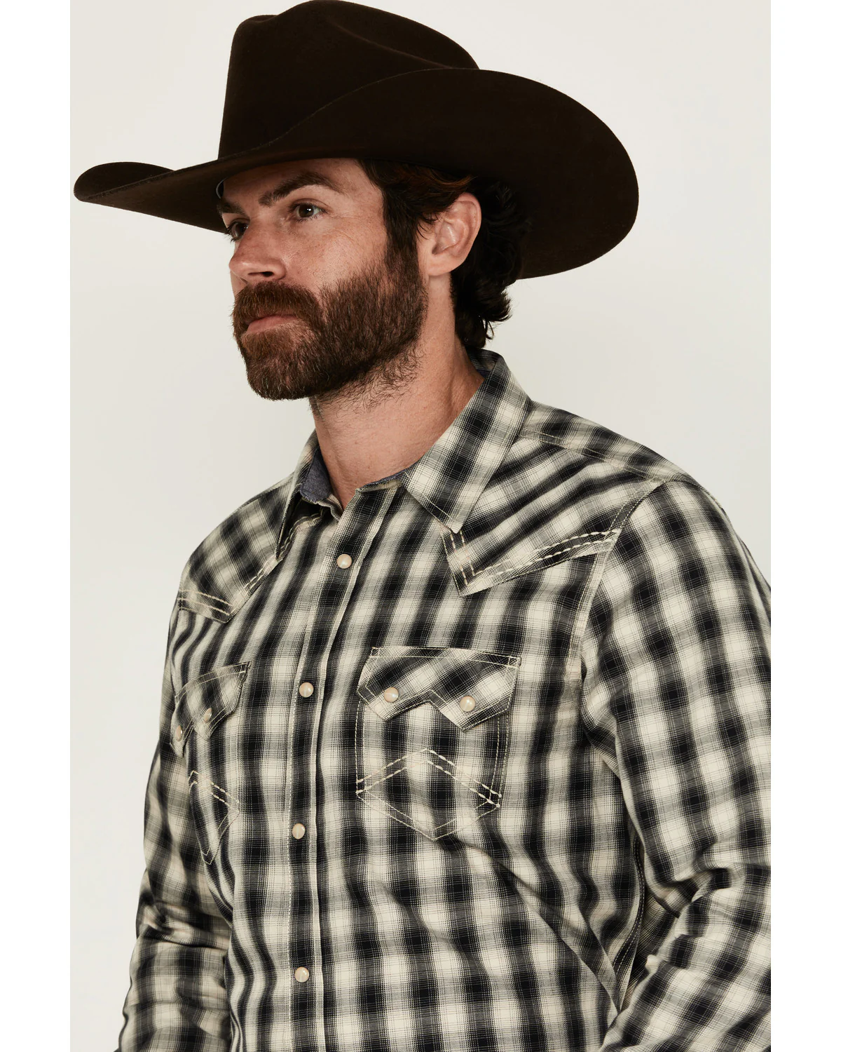 Cody James Men's Rey Plaid Print Long Sleeve Snap Western Shirt - Image 2