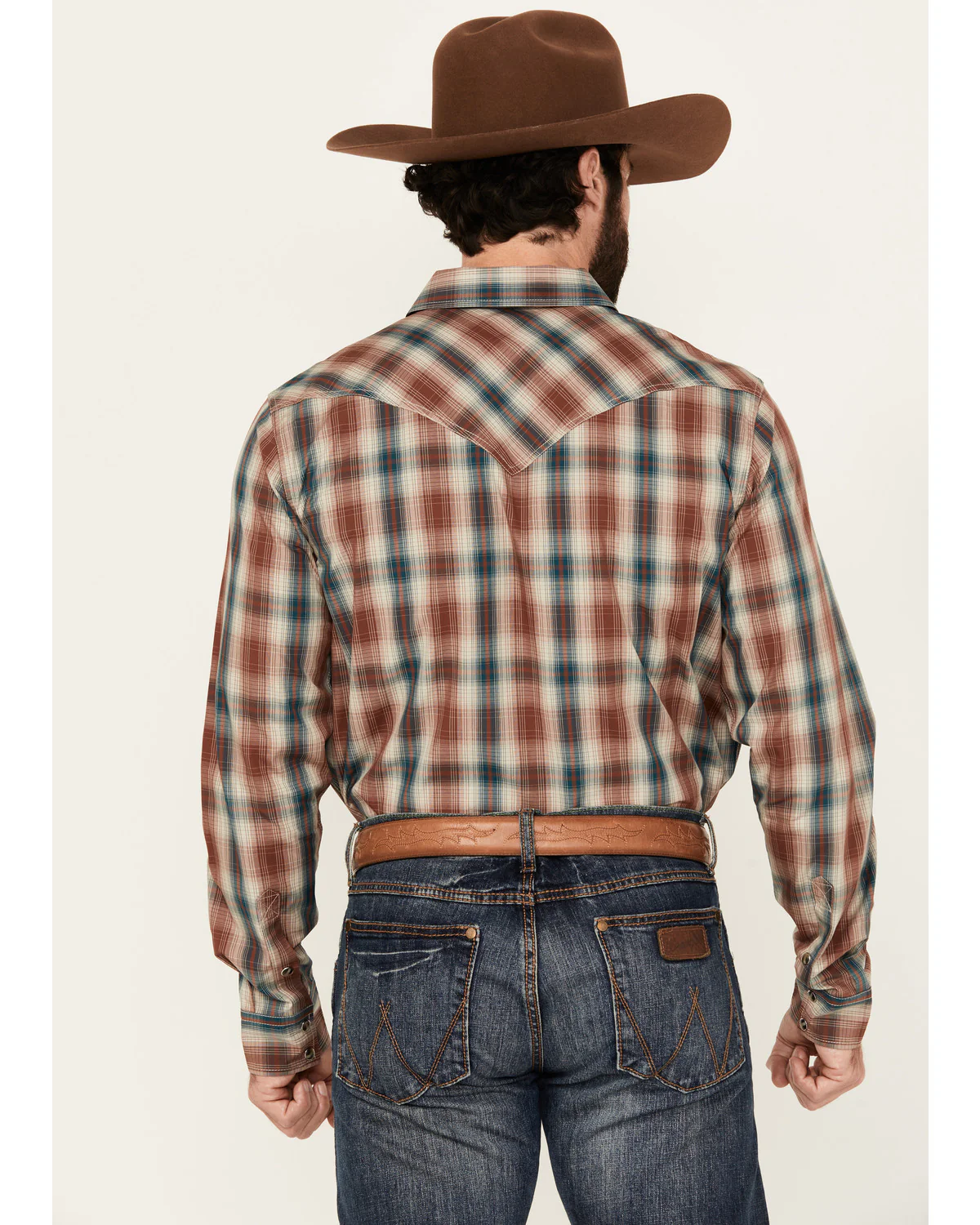 Cody James Men's Ricardo Plaid Print Long Sleeve Snap Western Shirt - Image 4