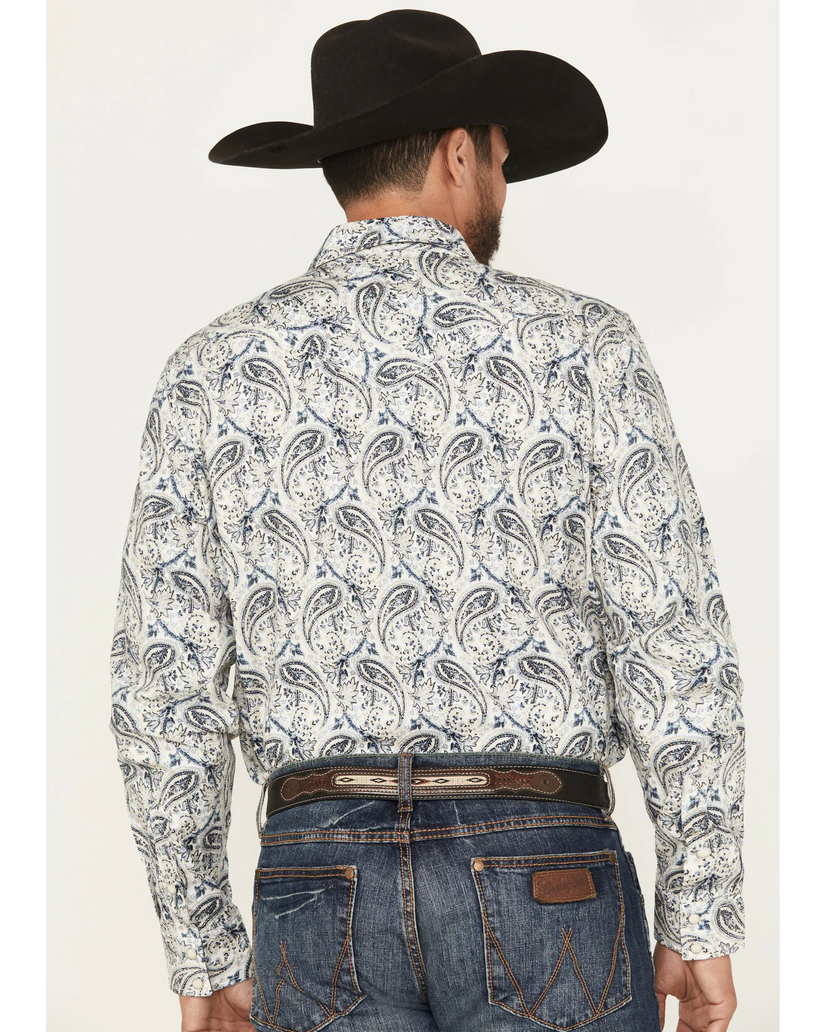 Cody James Men's Rodeo Runway Paisley Print Long Sleeve Snap Shirt - Image 4
