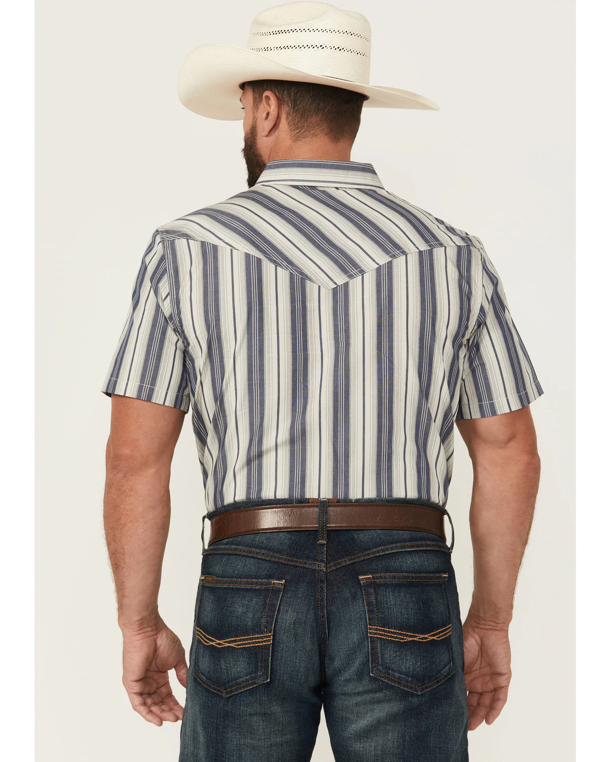 Cody James Men's Roman Striped Short Sleeve Snap Western Shirt - Image 4