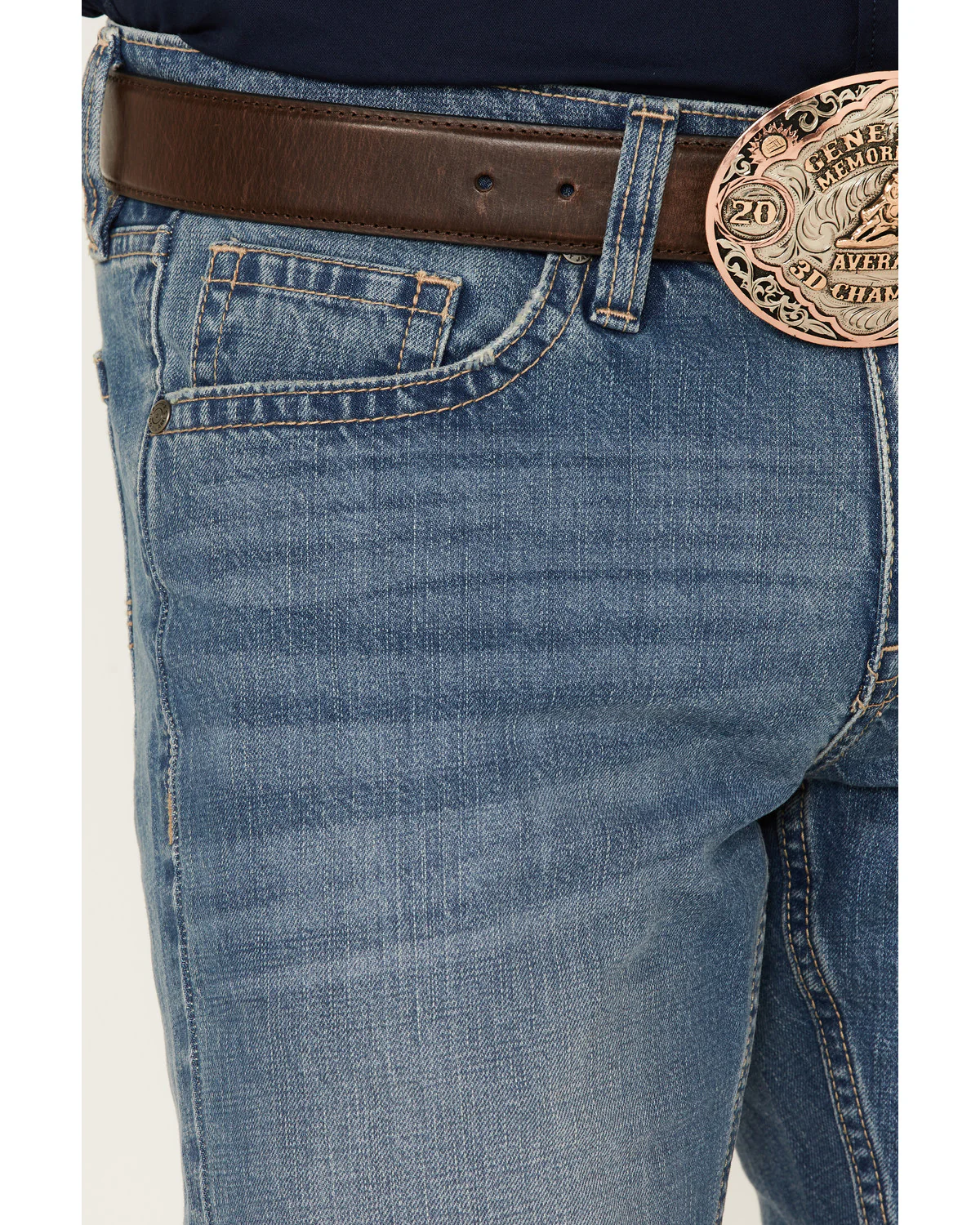 Cody James Men's Roughstock Wash Jackson Slim Straight Rigid Denim Jeans - Image 2