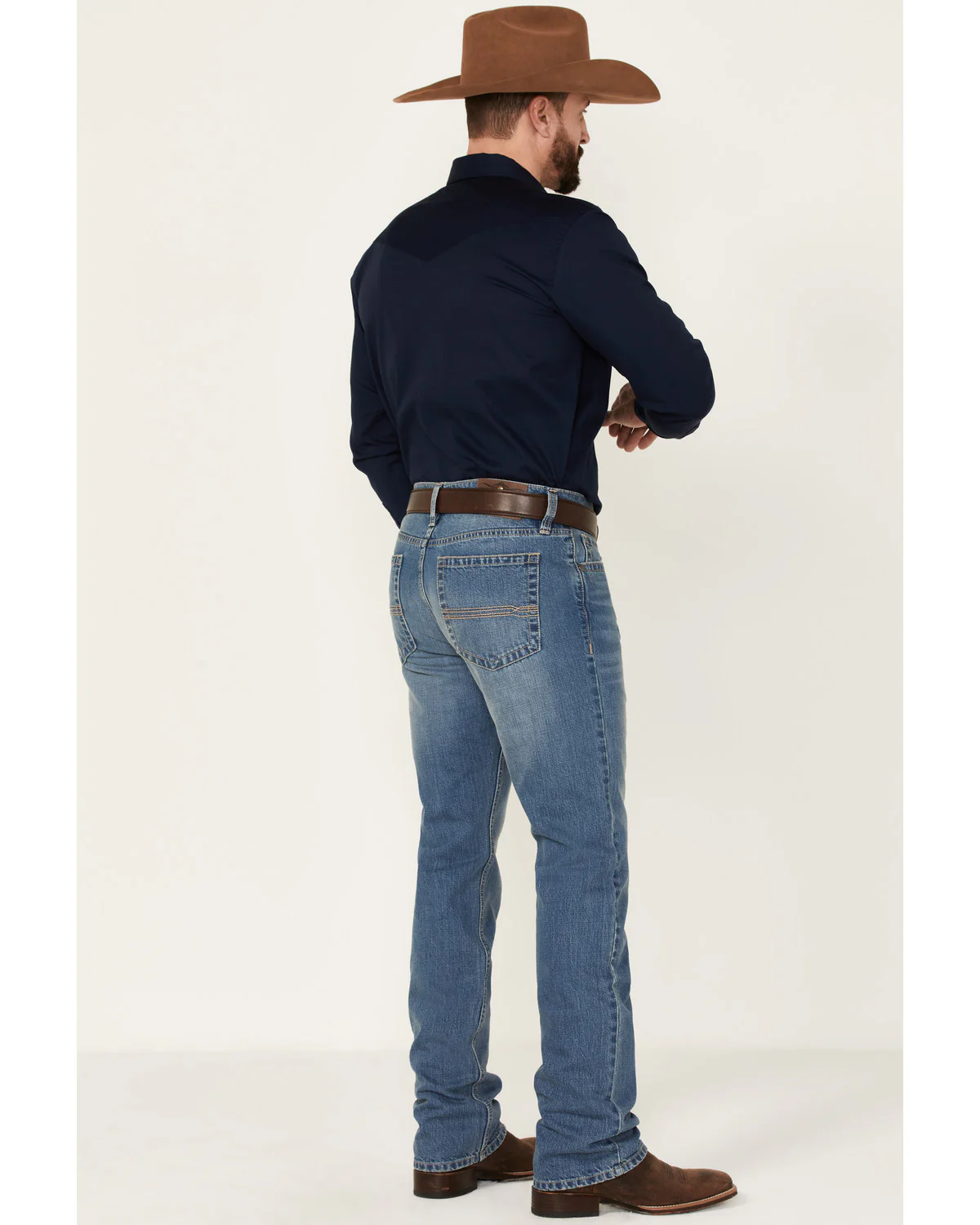 Cody James Men's Roughstock Wash Jackson Slim Straight Rigid Denim Jeans - Image 4