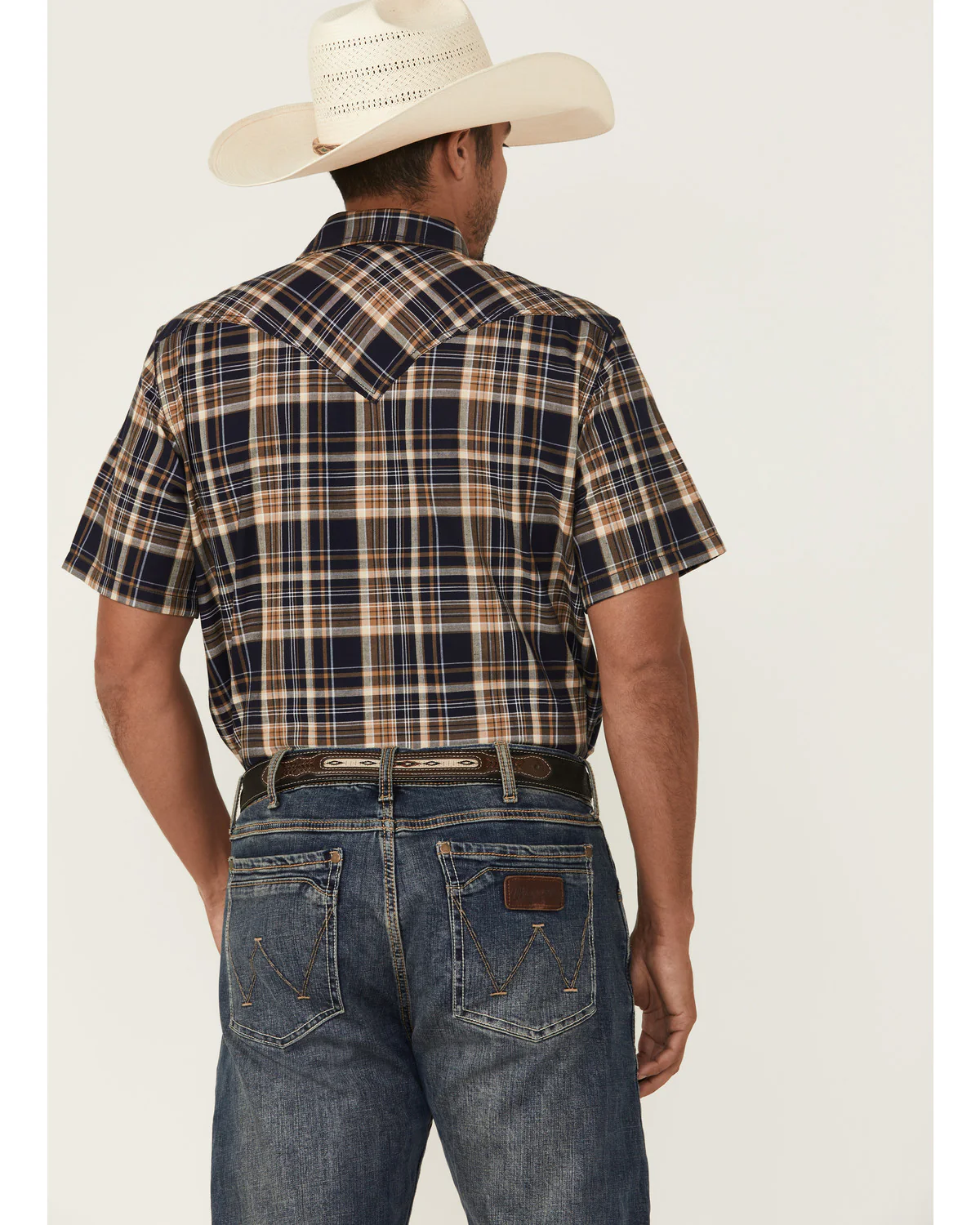 Cody James Men's Rustic Rodeo Plaid Print Short Sleeve Snap Western Shirt - Tall - Image 4