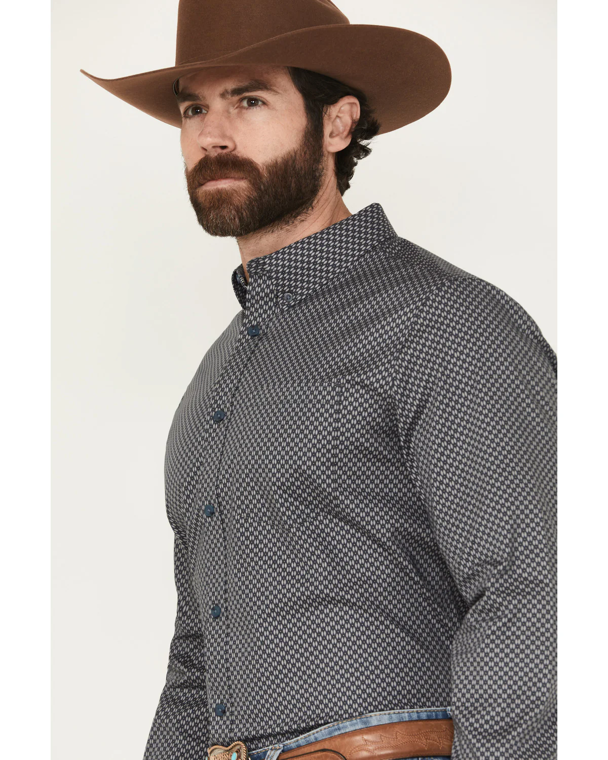 Cody James Men's San Juan Geo Print Long Sleeve Button-Down Stretch Western Shirt - Image 2