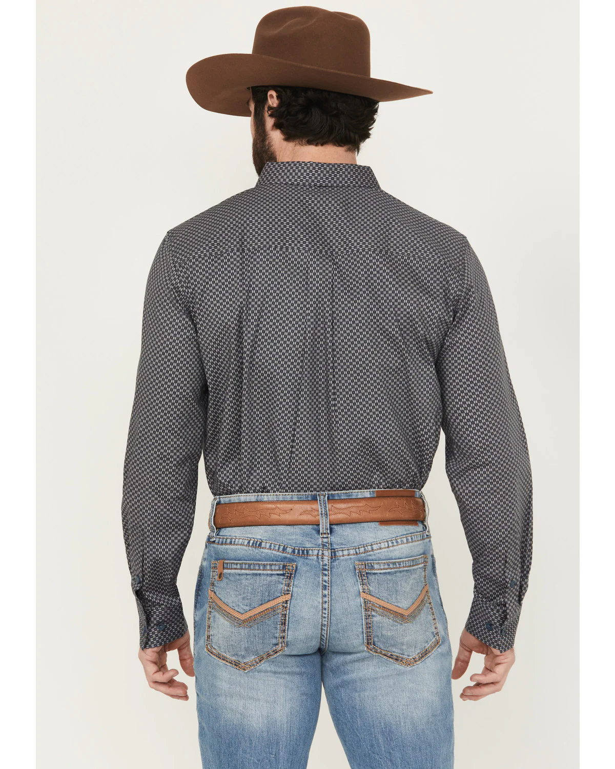 Cody James Men's San Juan Geo Print Long Sleeve Button-Down Stretch Western Shirt - Image 4