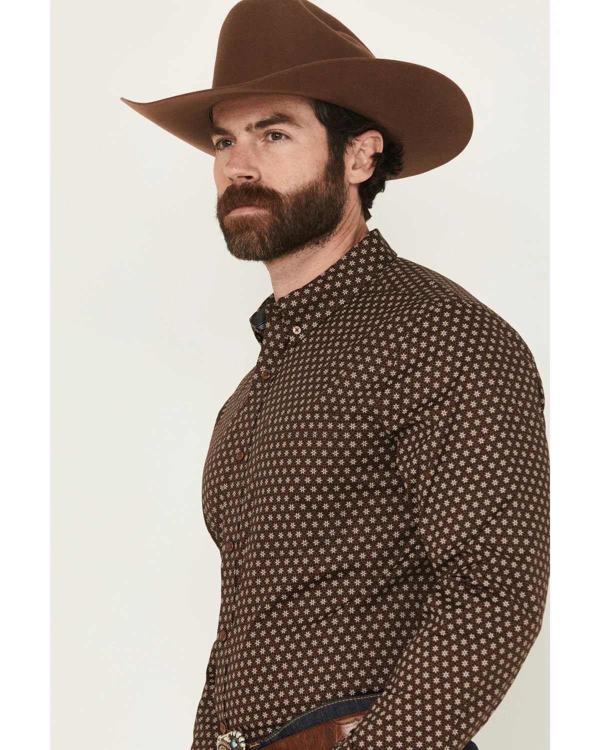 Cody James Men's Sebastian Geo Print Long Sleeve Button-Down Stretch Western Shirt - Image 2