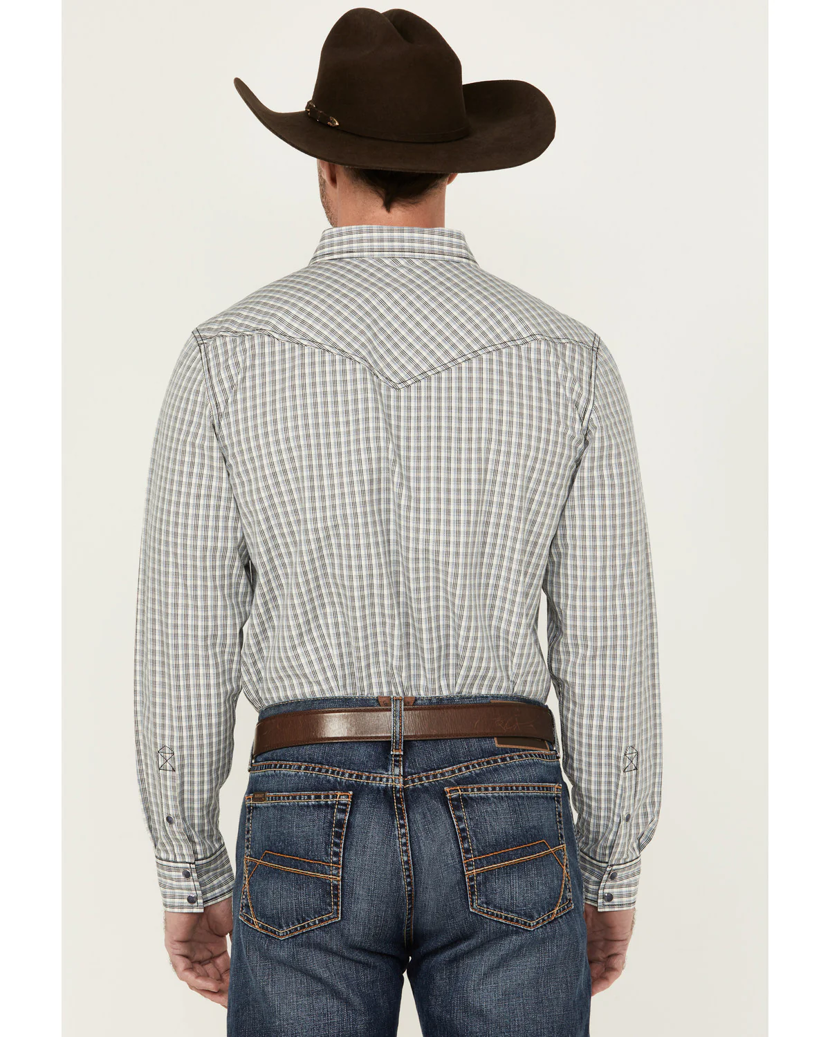 Cody James Men's Seeker Plaid Print Long Sleeve Snap Western Shirt - Image 4
