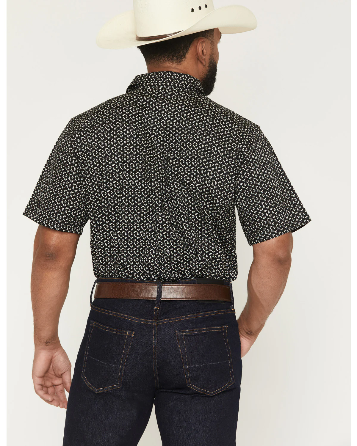 Cody James Men's Shiloh Micro Floral Print Short Sleeve Button-Down Stretch Western Shirt - Image 4