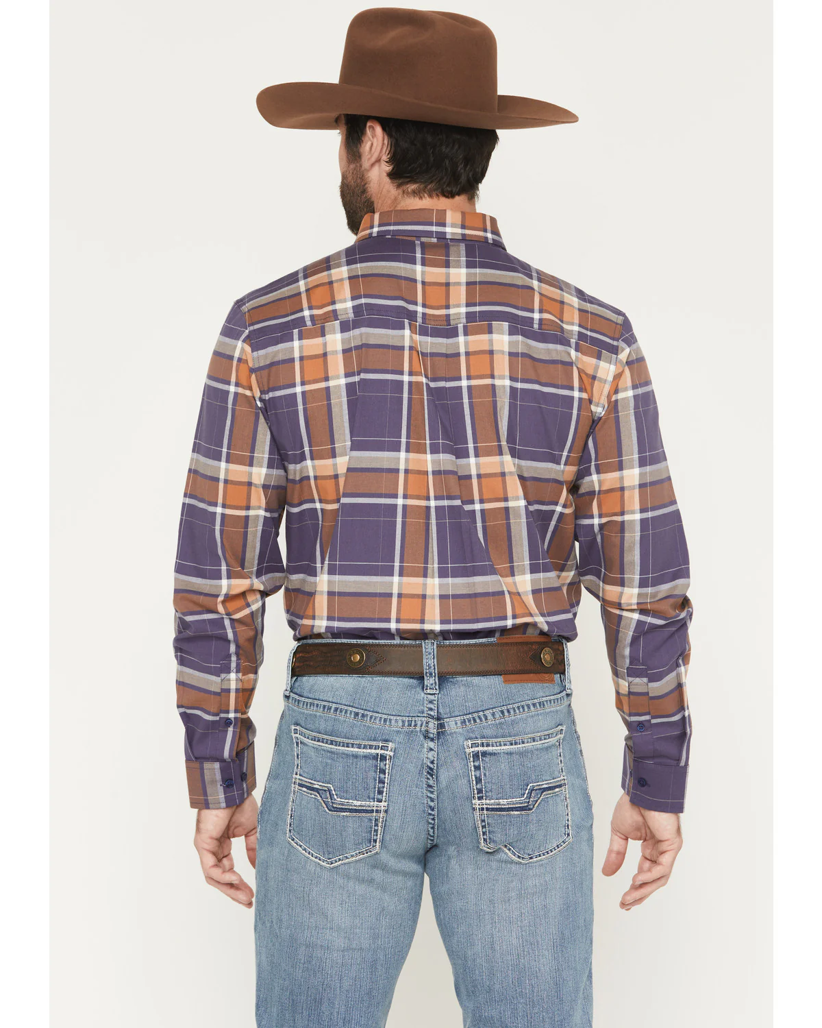 Cody James Men's Smokey Trail Plaid Print Long Sleeve Button-Down Stretch Western Shirt - Image 4