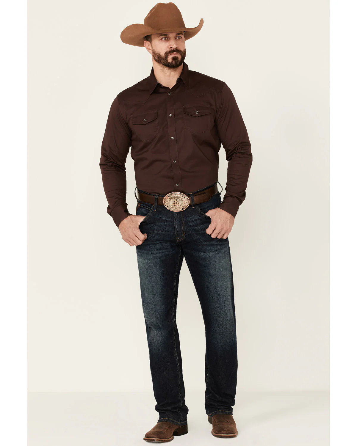 Cody James Men's Solid Treadstone Long Sleeve Pearl Snap Western Shirt - Image 6