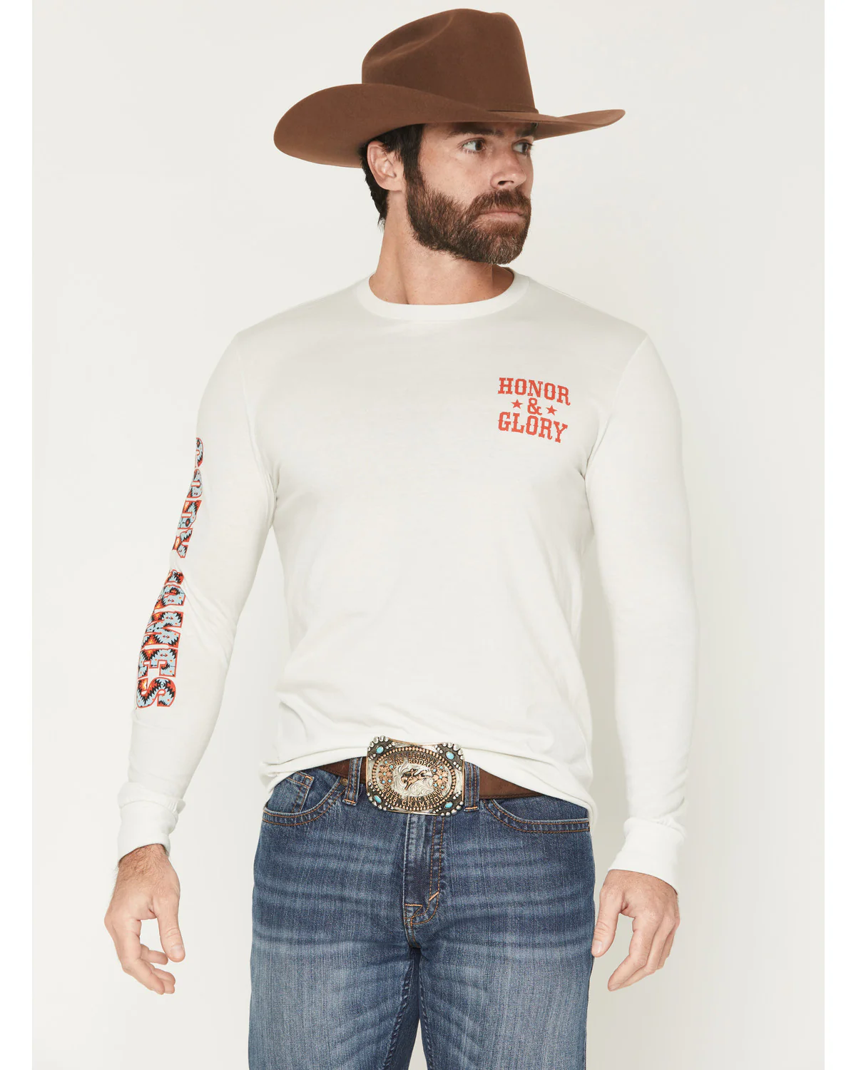 Cody James Men's Southwestern Logo Long Sleeve Graphic T-Shirt