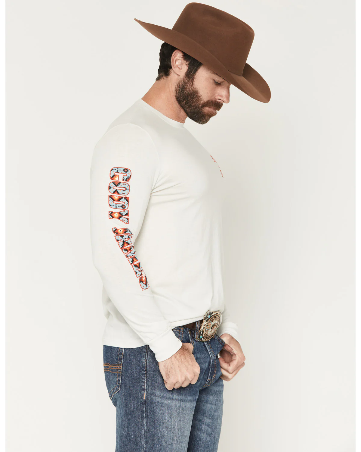 Cody James Men's Southwestern Logo Long Sleeve Graphic T-Shirt - Image 2