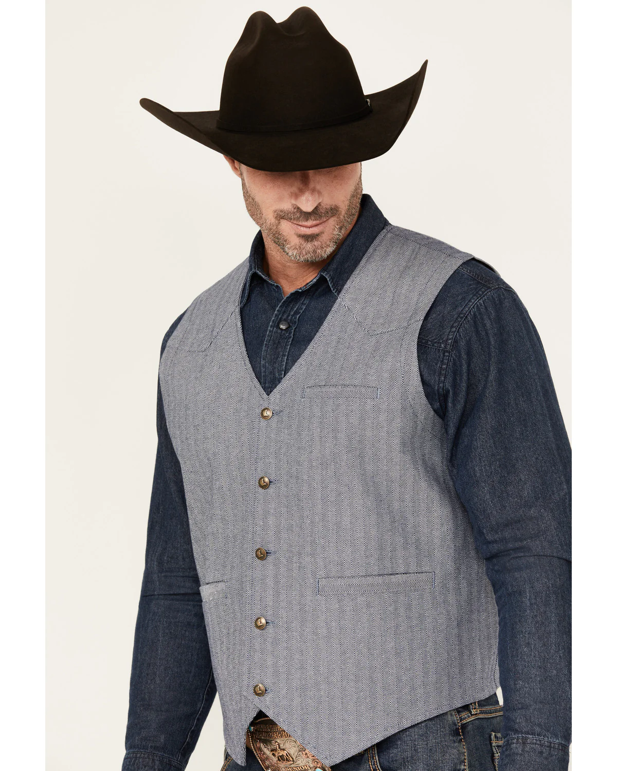 Cody James Men's St Louis Herringbone Vest - Image 2