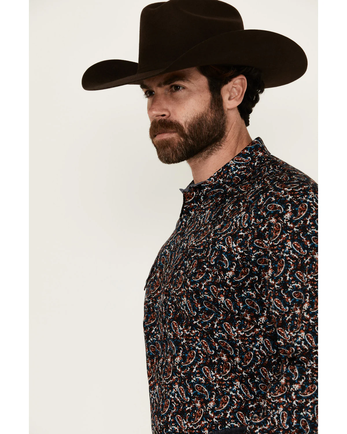 Cody James Men's Take Flight Paisley Print Long Sleeve Snap Western Shirt - Image 2