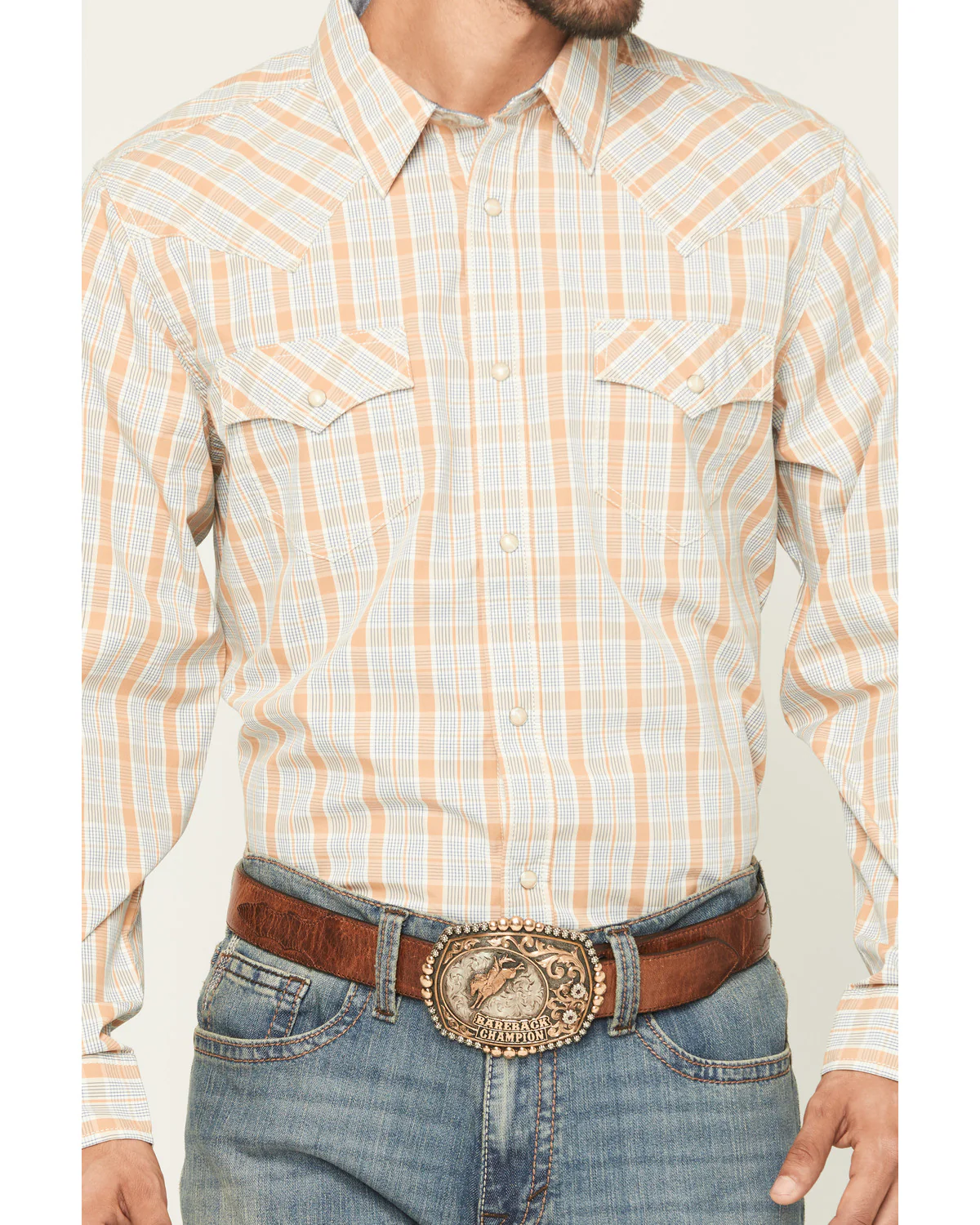 Cody James Men's Tanhue Plaid Print Long Sleeve Snap Western Shirt - Image 3