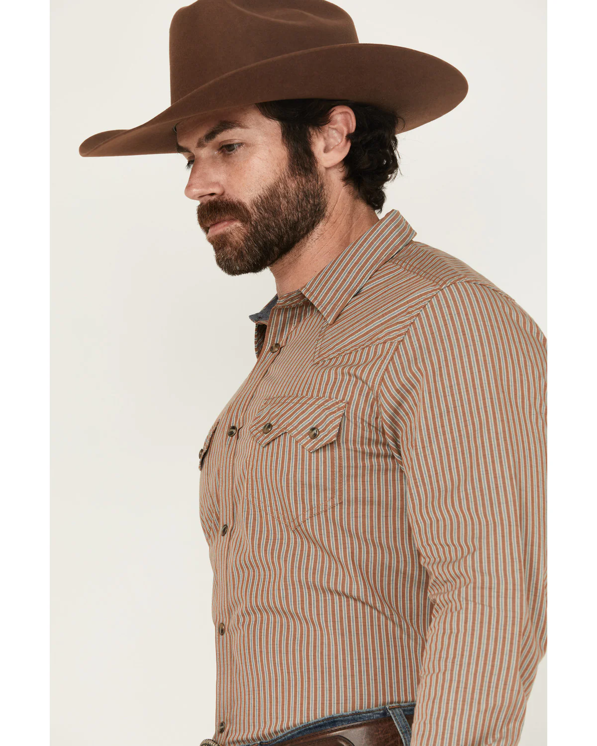 Cody James Men's Tanner Vertical Striped Print Long Sleeve Snap Western Shirt - Image 2